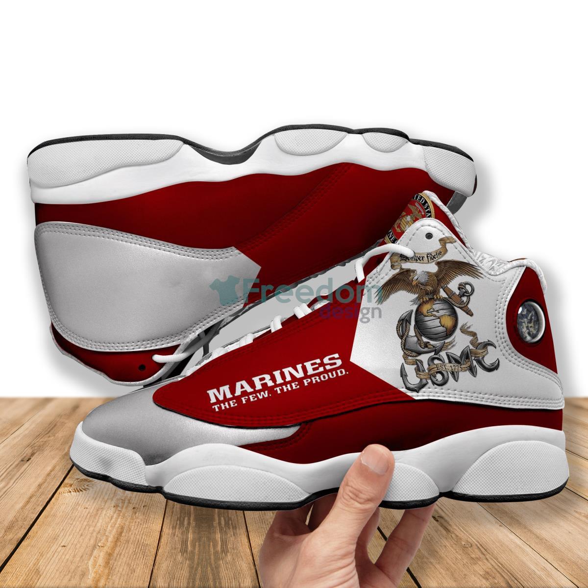 US Marine Corps Veteran Marines The Few The Pround Air Jordan 13 Shoes Running Casual Sneakers Product Photo 1