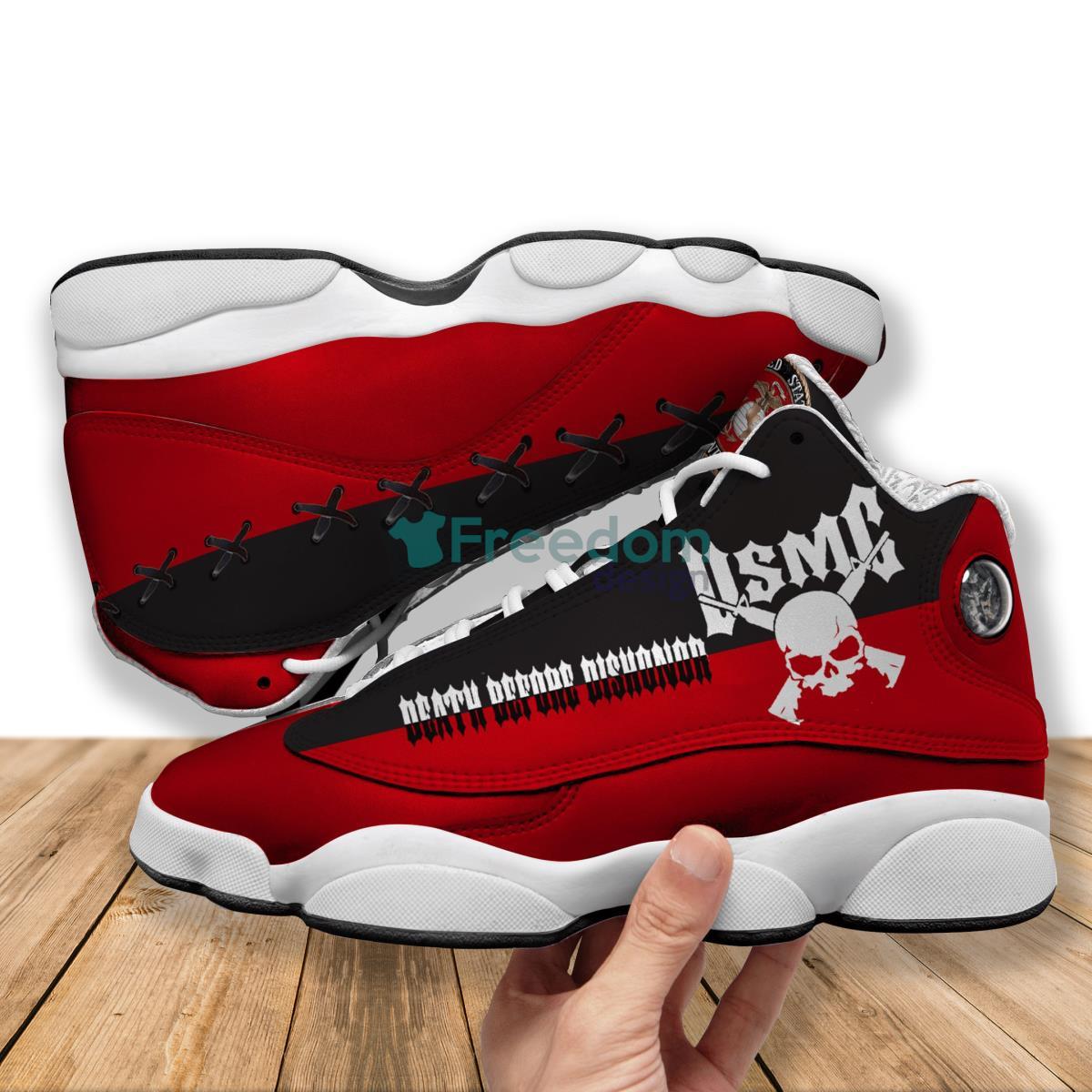 USMC Veteran Death Before Dishonor Air Jordan 13 Shoes Running Casual Sneakers Product Photo 1