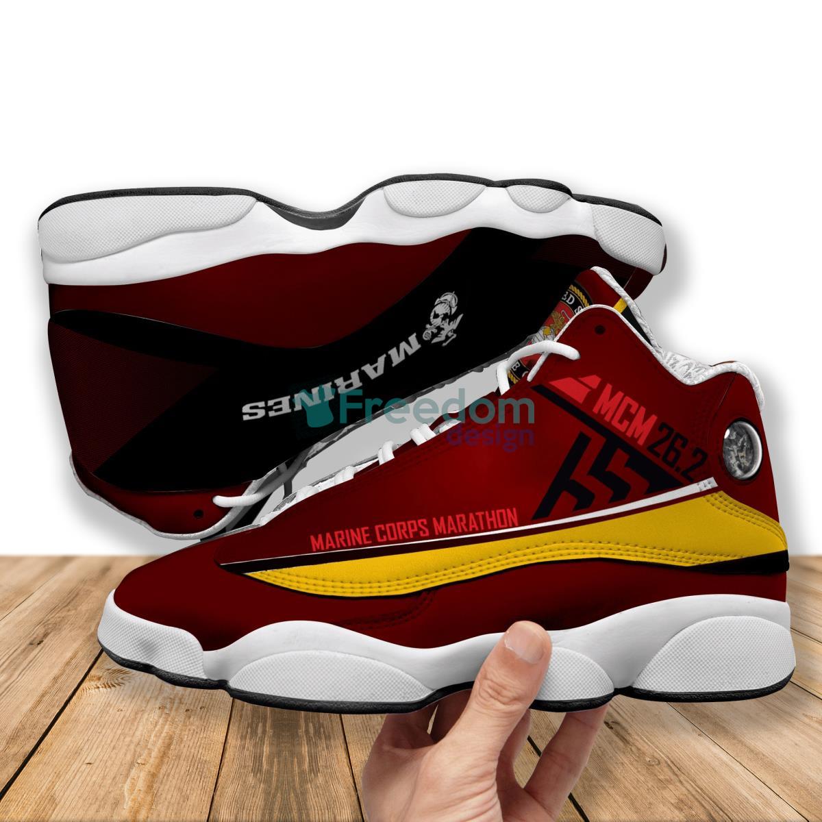 USMC Veteran Marine Corps Marathon Air Jordan 13 Shoes Running Casual Sneakers Product Photo 1