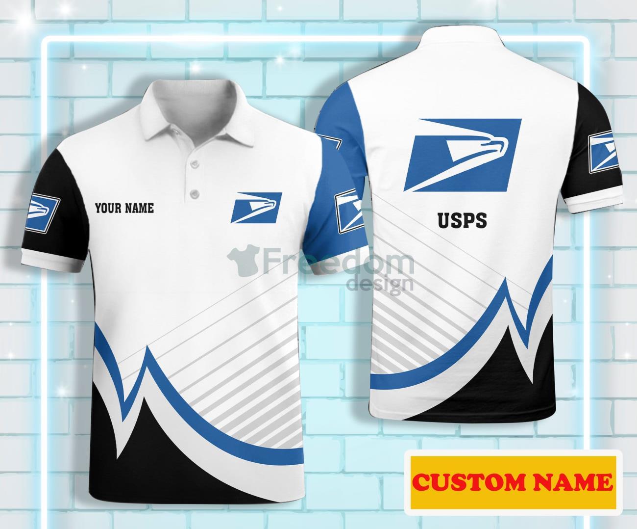 Usps Custom Name Polo Shirt Best Gift For Men Product Photo 1