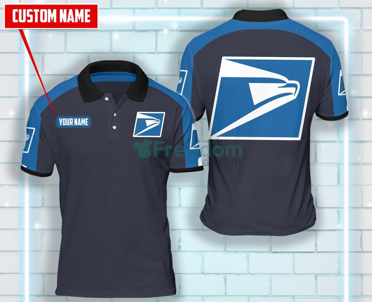 USPS Custom Name Polo Shirt Product Photo 1