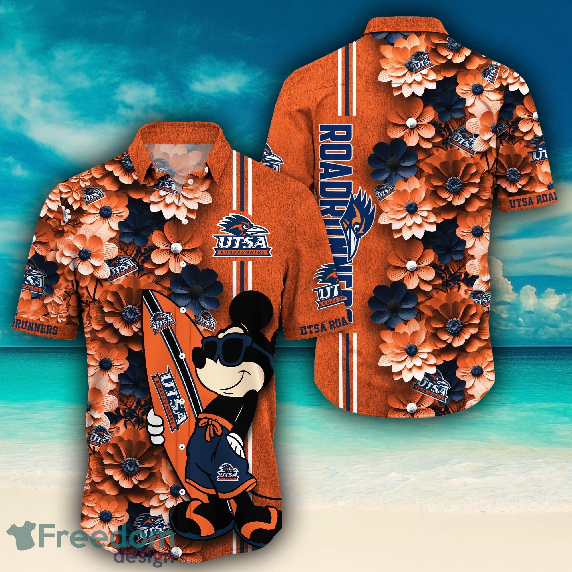 Pittsburgh Panthers Surfboard Parttern Mickey Mouse Flower Hawaiian Shirt -  Freedomdesign