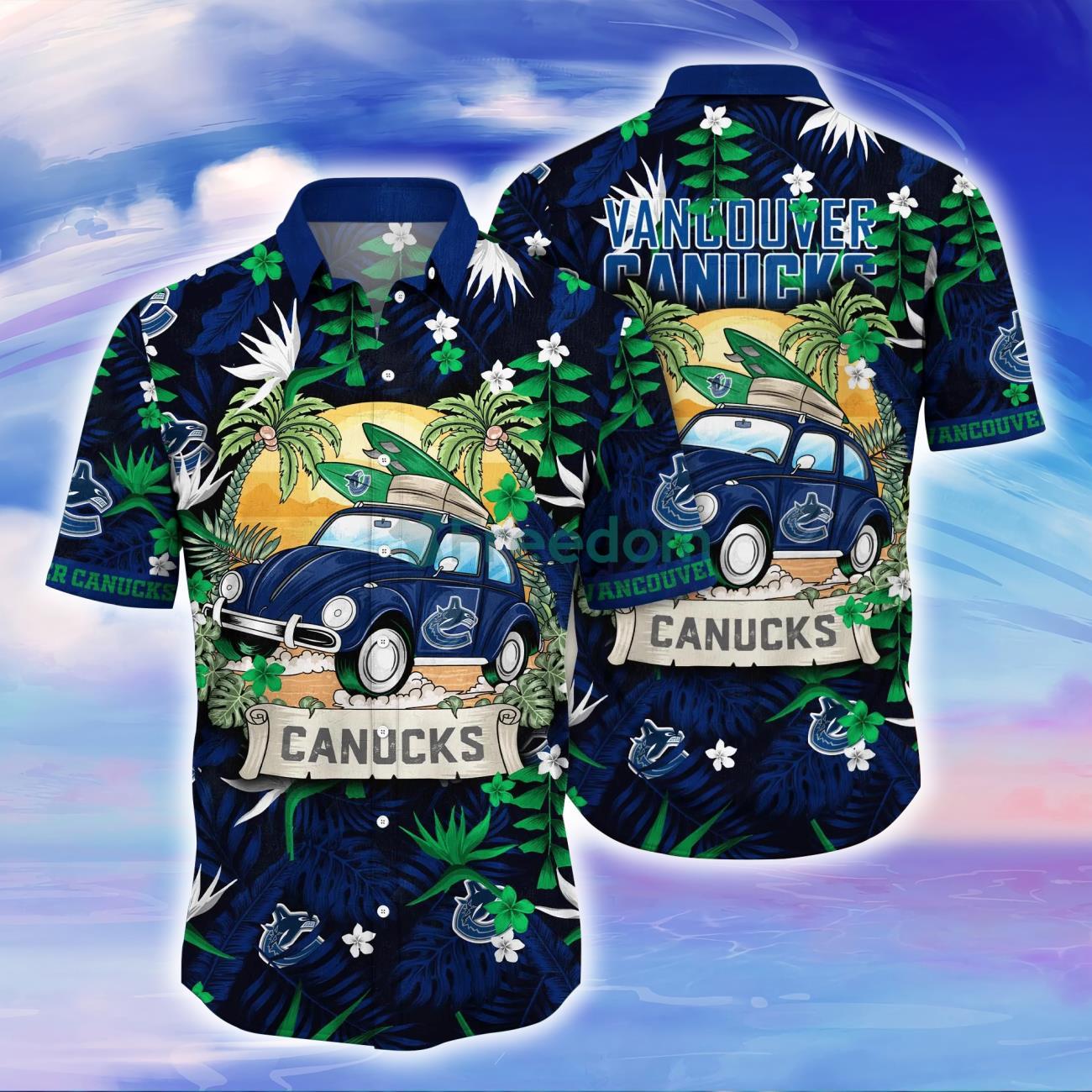 Vancouver Canucks NHL Hot Design Custom Name Hawaiian Shirt For Fans