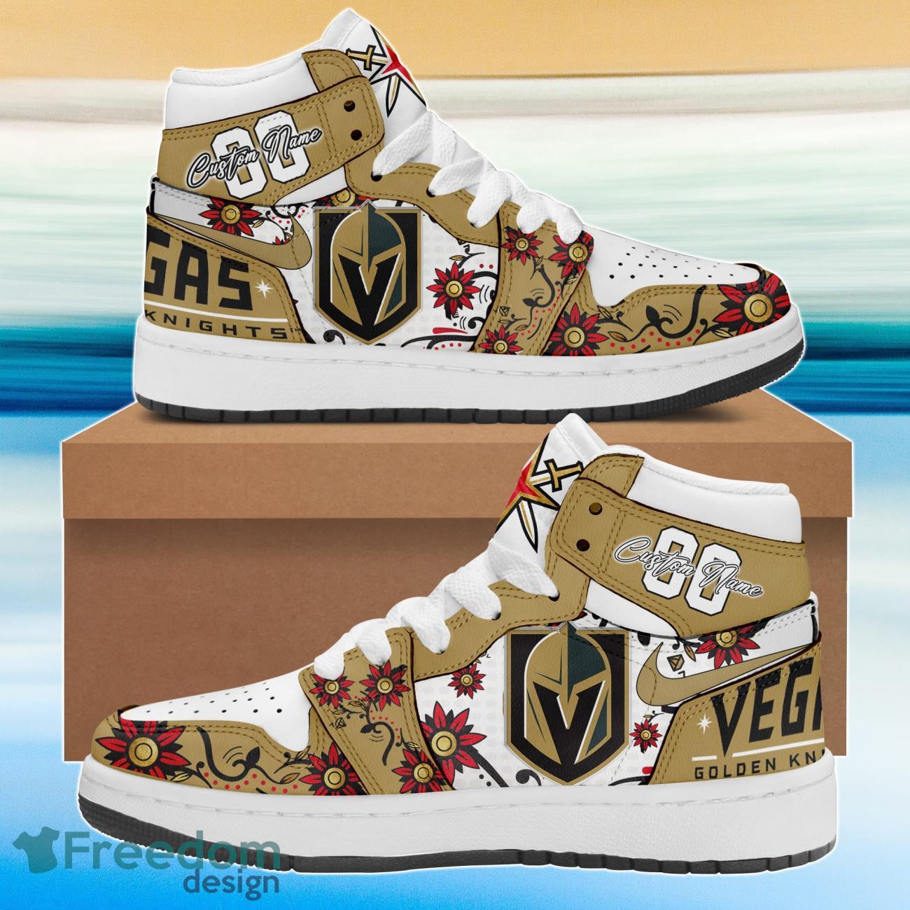 Vegas Golden Knights Air Jordan Hightop Custom Name & Number