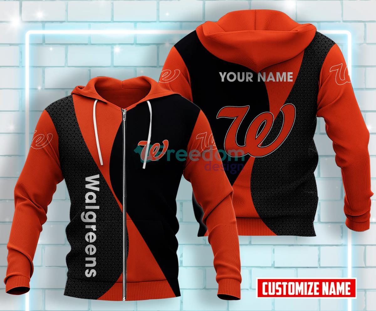 Walgreens All Over Printed 3D Custom Name Zip Hoodie Freedomdesign