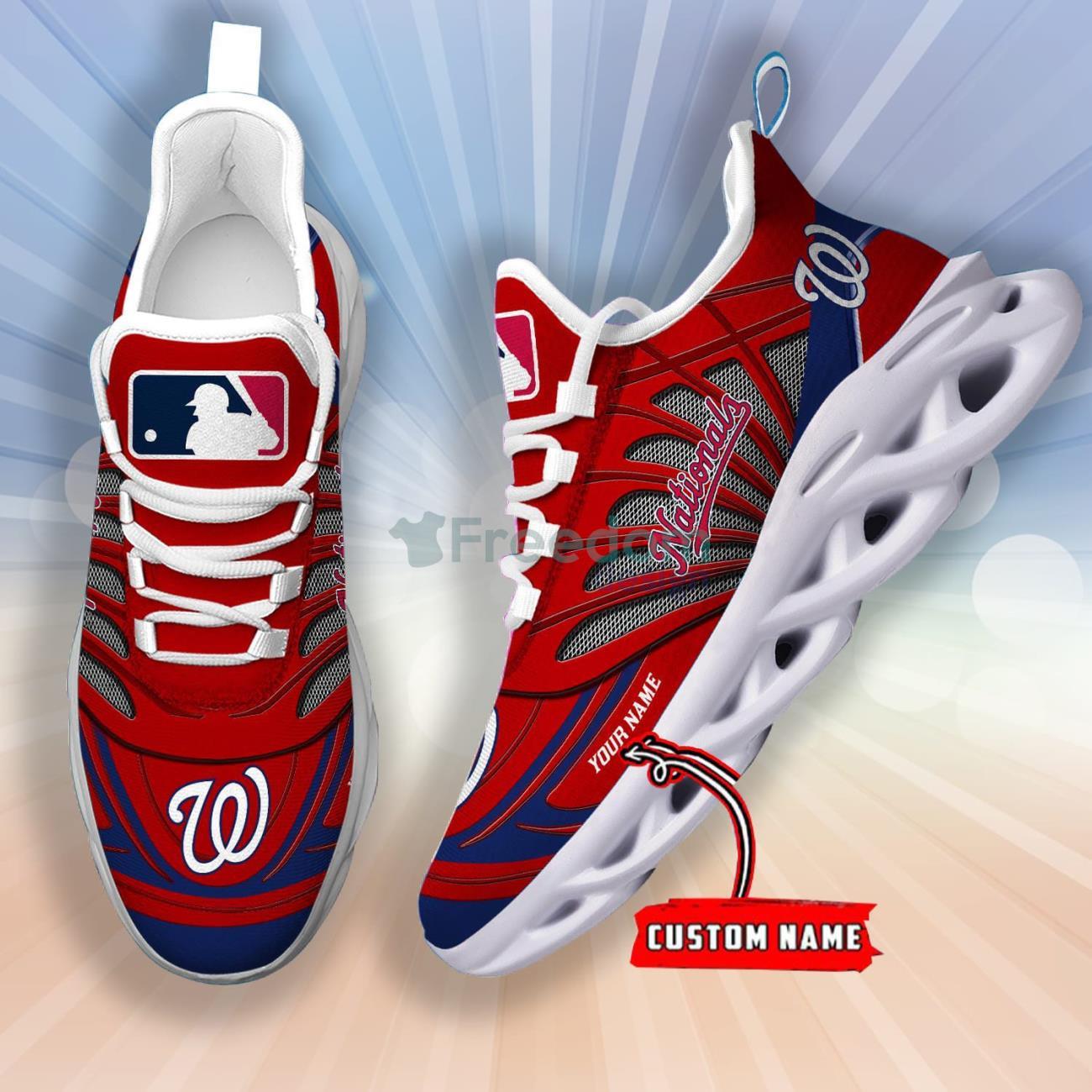 Personalize MLB Washington Nationals Max Sole Sneakers Shoes - T