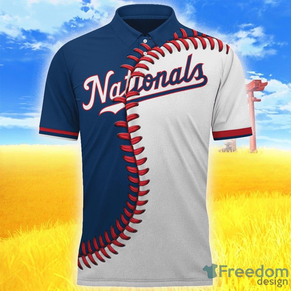 Washington Nationals MLB Custom Number And Name 3D Polo Shirt Gift