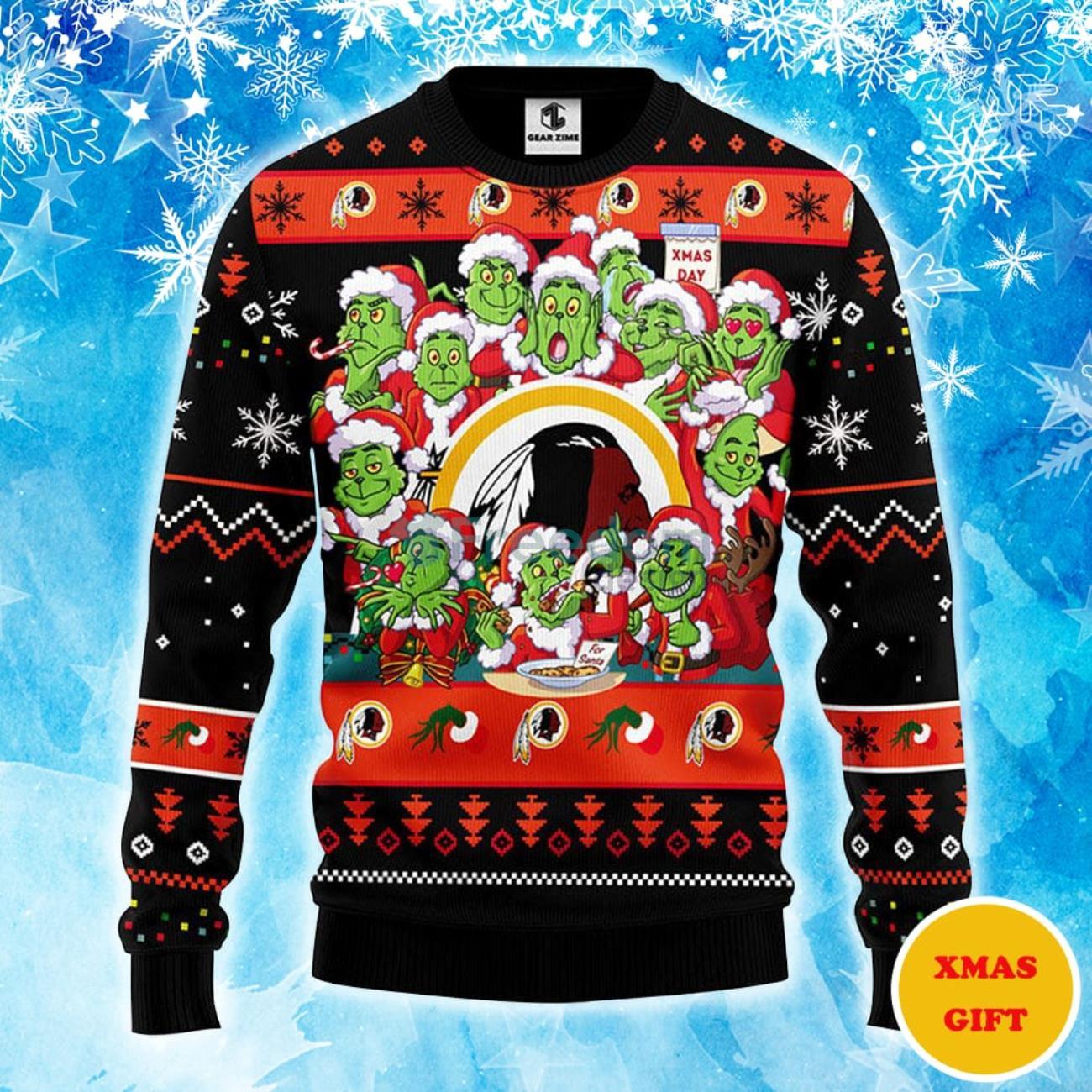 LIMITED DESIGN Washington Redskins All I Need For Christmas Is Redskins  Custom Name Number Ugly Christmas Sweater