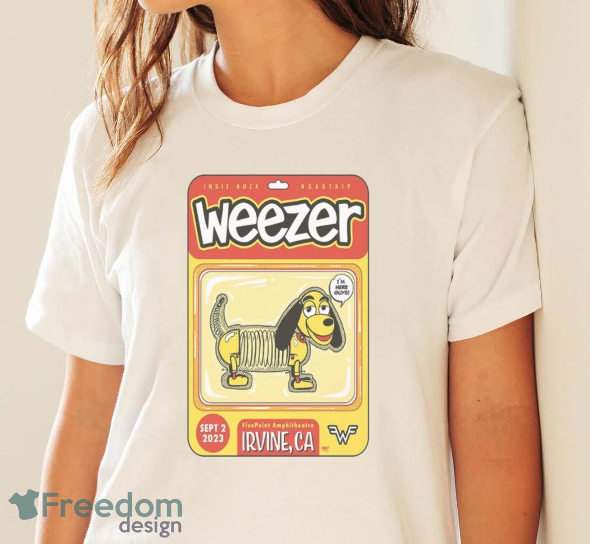 Weezer September 2 2023 Fivepoint Amphitheatre Irvine CA Art Poster Design T Shirt - White Ladies T-Shirt