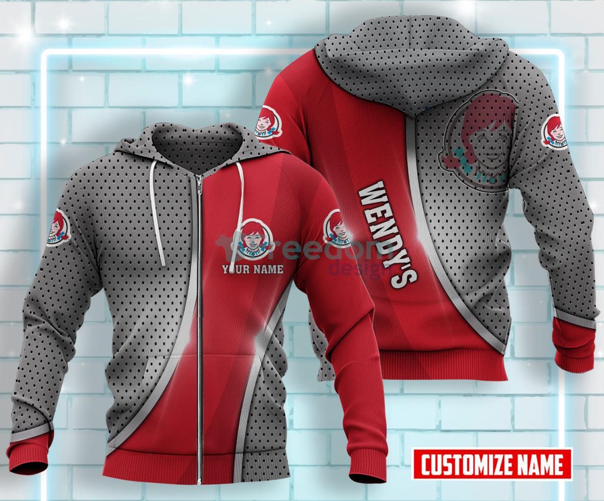 Wendy's All Over Printed 3D Custom Name Zip Hoodie For Men Women Product Photo 1