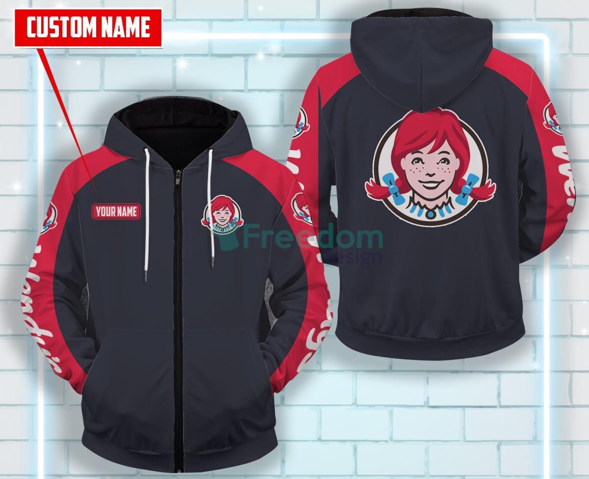 Wendy's All Over Printed 3D Custom Name Zip Hoodie Product Photo 1