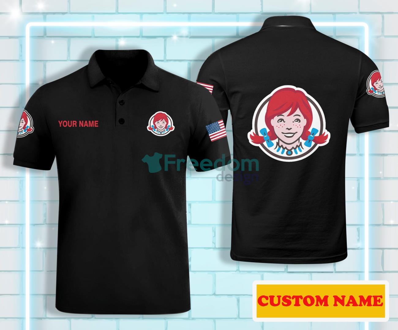 Wendy's Custom Name Polo Shirt Best Gift For Men Product Photo 1