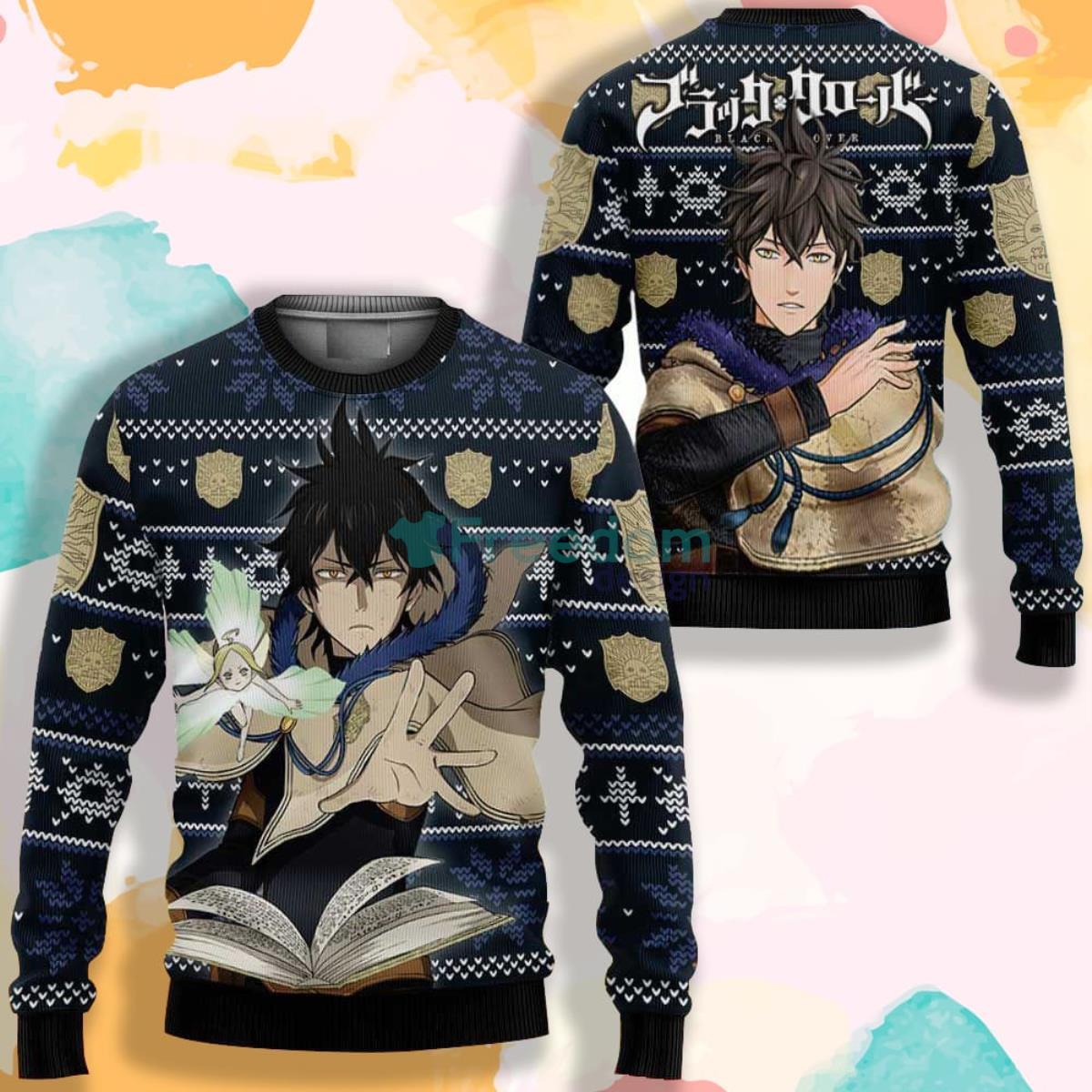 Yuno And Sylph Black Clover Manga Anime AOP Sweater Product Photo 1