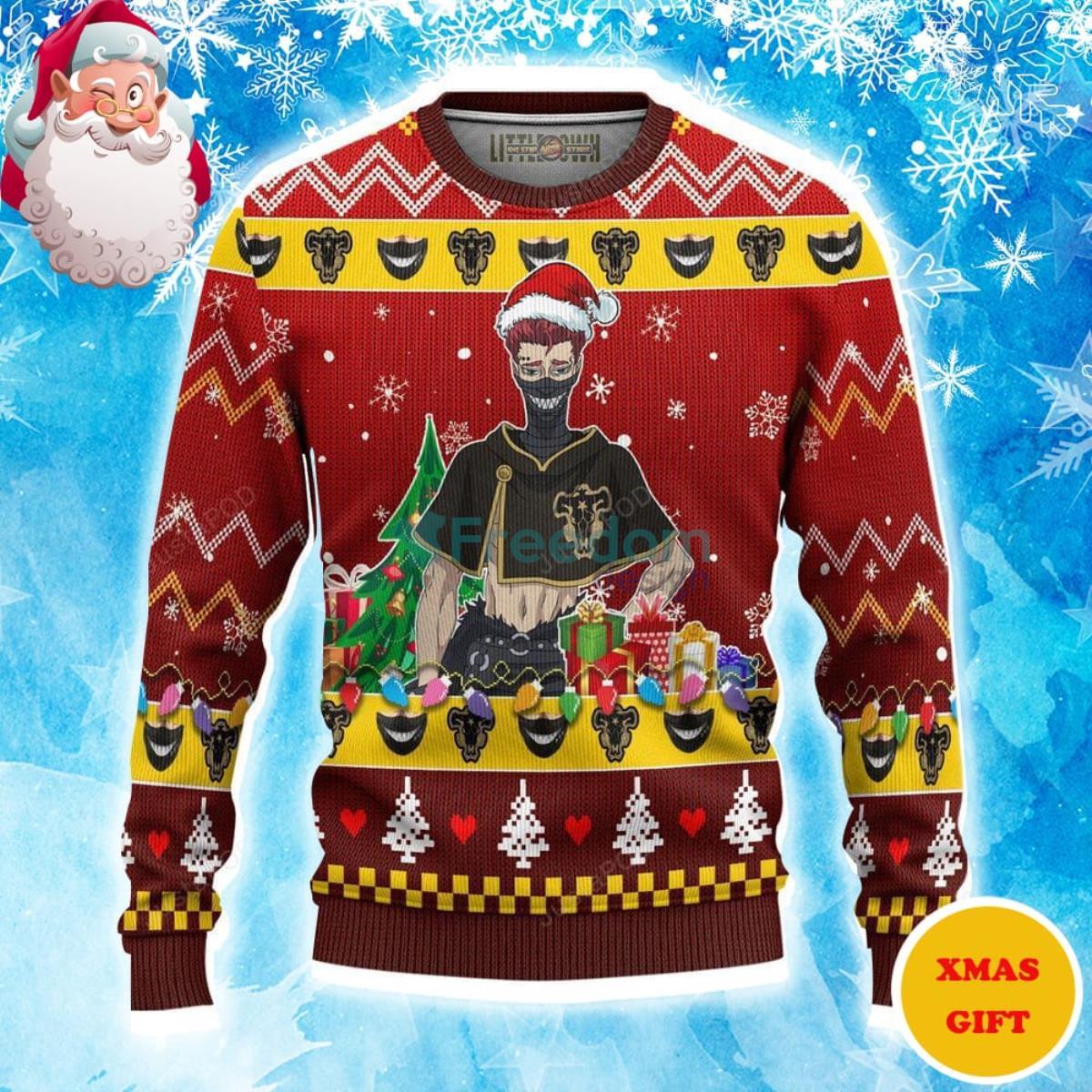 Zora Ideale Black Clover Manga Anime Christmas AOP Sweater Product Photo 1