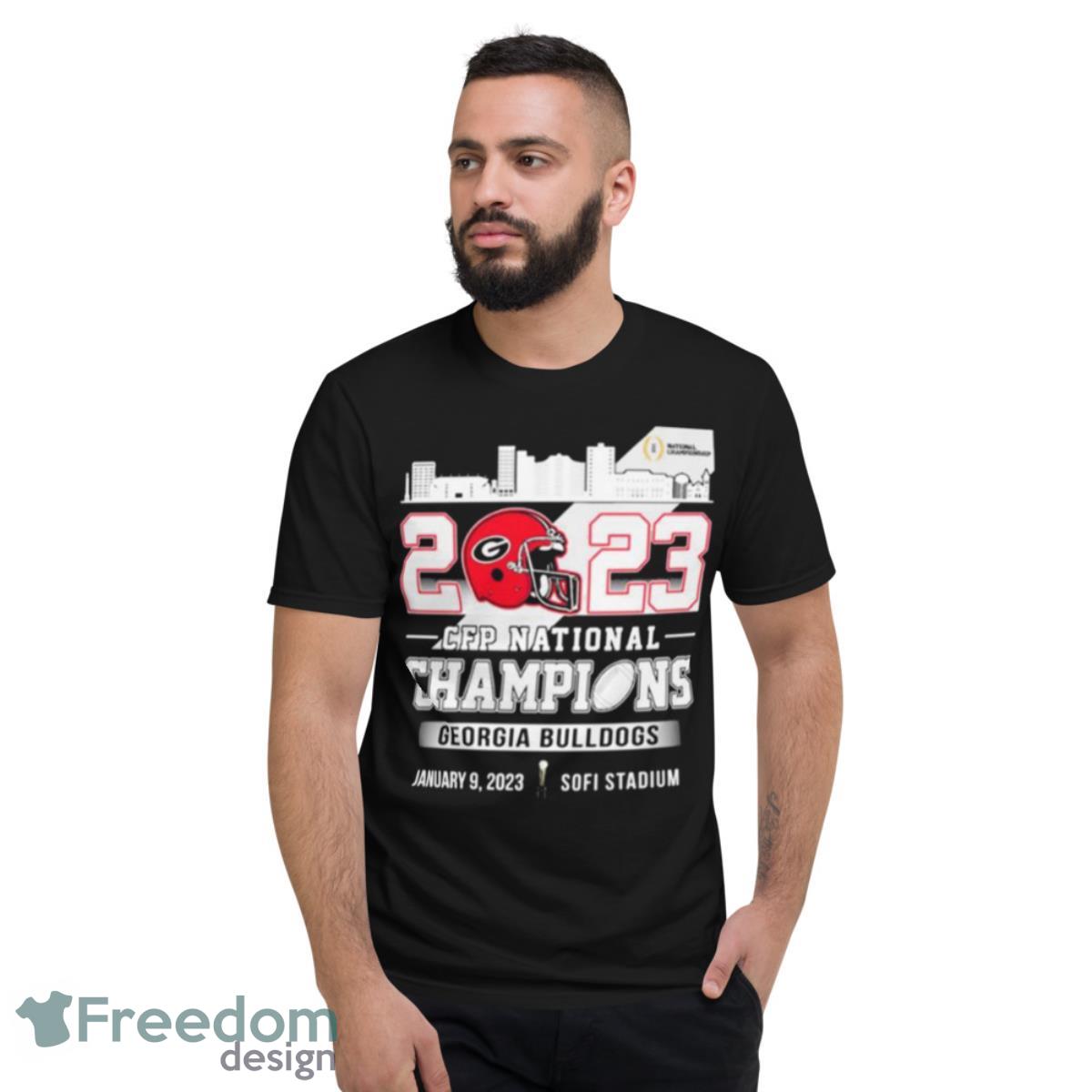 2023 CFP National Champions Georgia Bulldogs Skyline Shirt - Short Sleeve T-Shirt
