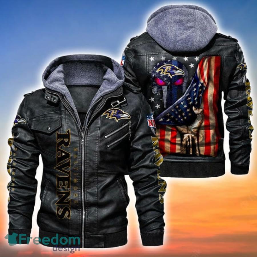 American Flag Baltimore Ravens NFL Leather Jacket