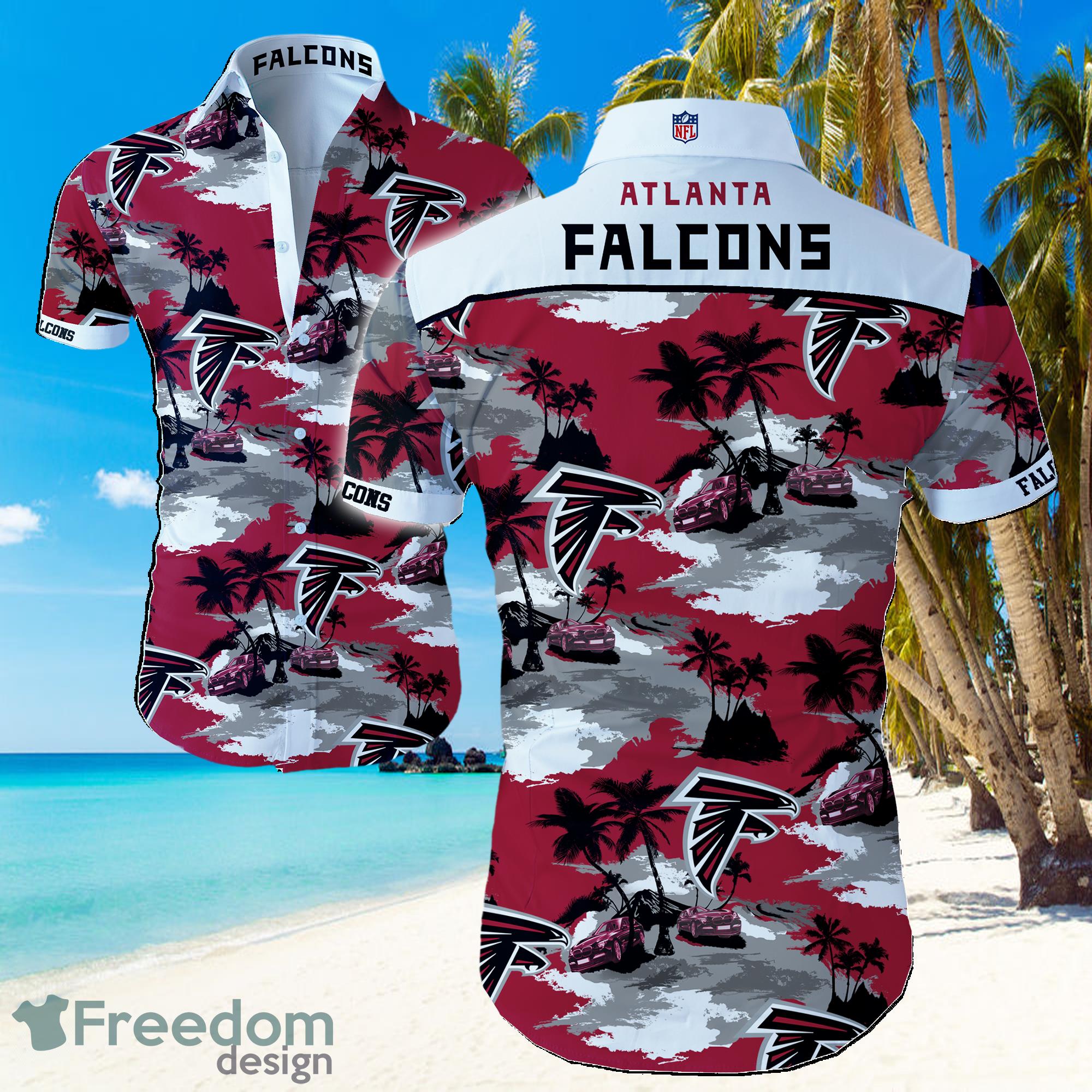 Atlanta Falcons Logo Hawaiian Summer Beach Shirt Full Print Product Photo 1