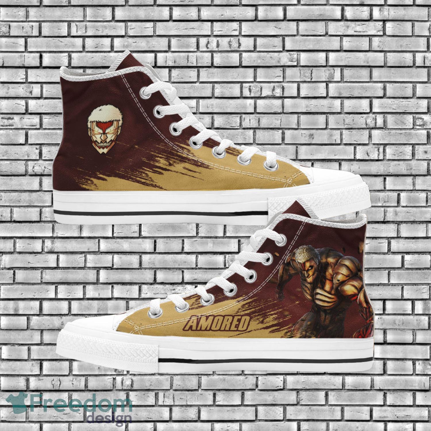 Attack On Titan Anime Fans Amored Titan High Top Shoes Product Photo 1