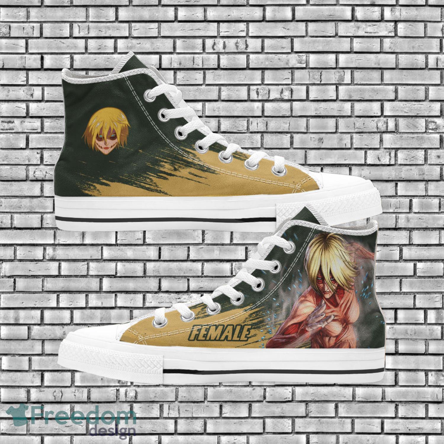 Attack On Titan Anime Fans Female Titan High Top Shoes Product Photo 1