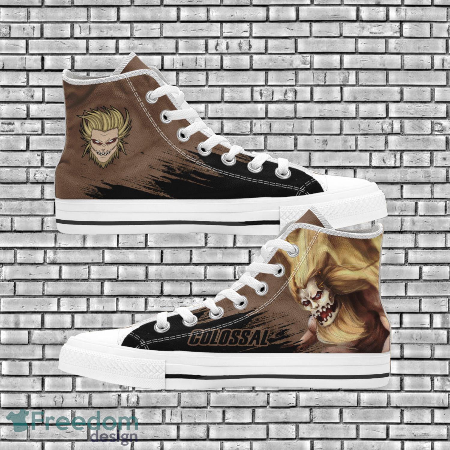 Attack On Titan Anime Fans Jaw Titan High Top Shoes Product Photo 1