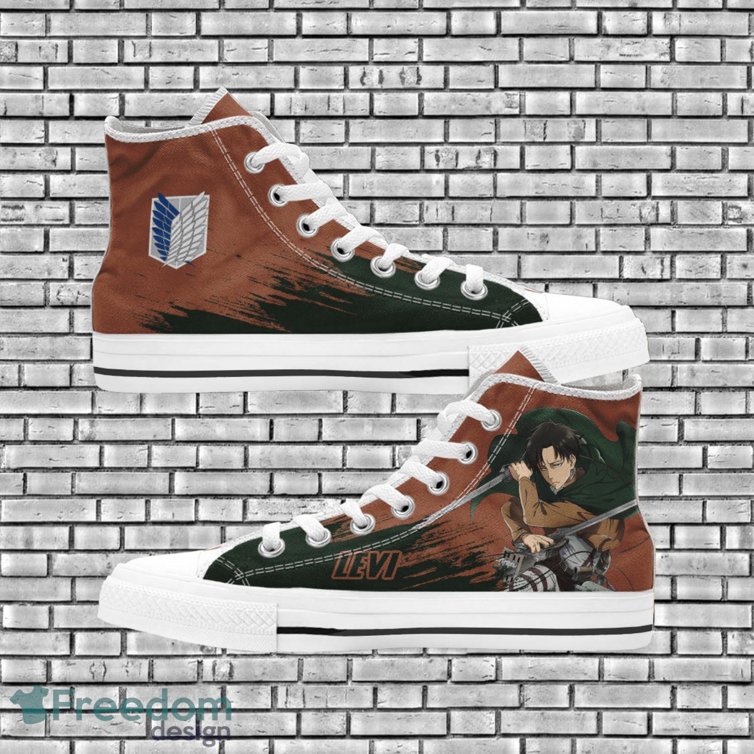 Attack On Titan Anime Fans Levi Ackermann High Top Shoes Product Photo 1