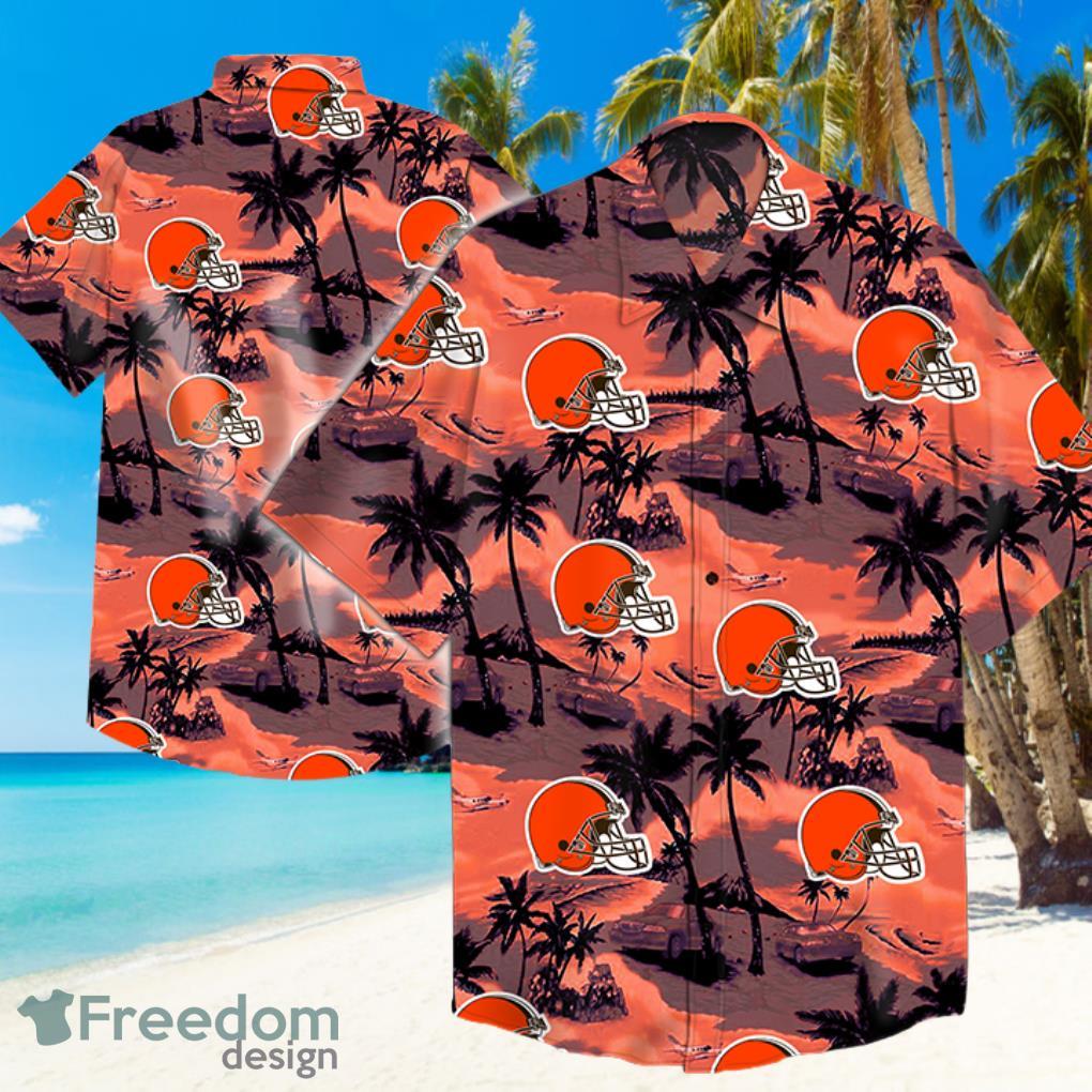 Cleveland Browns Logo NFL Hawaiian Summer Beach Shirt Full Print Product Photo 1