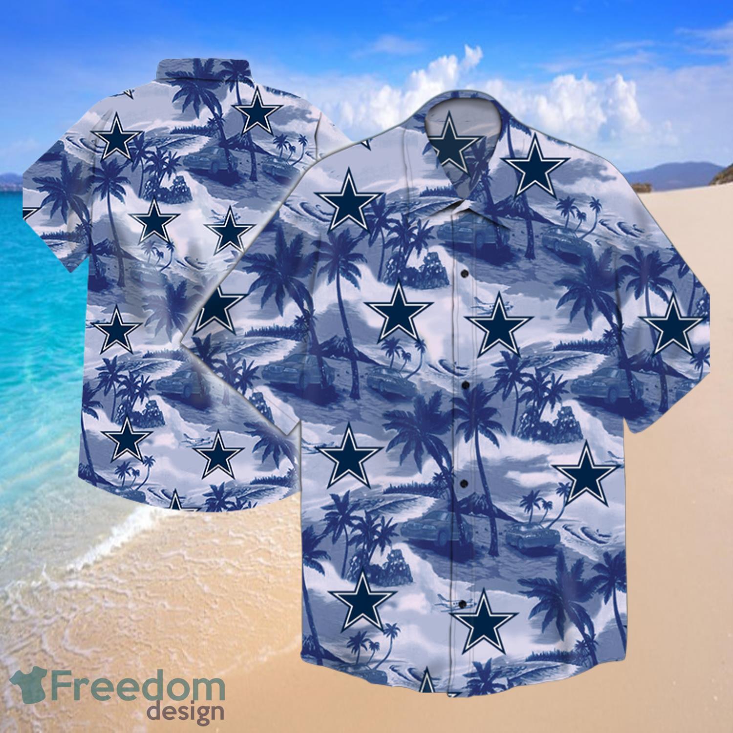 Dallas Cowboys Logo Hawaiian Summer Beach Shirt Full Print Product Photo 1