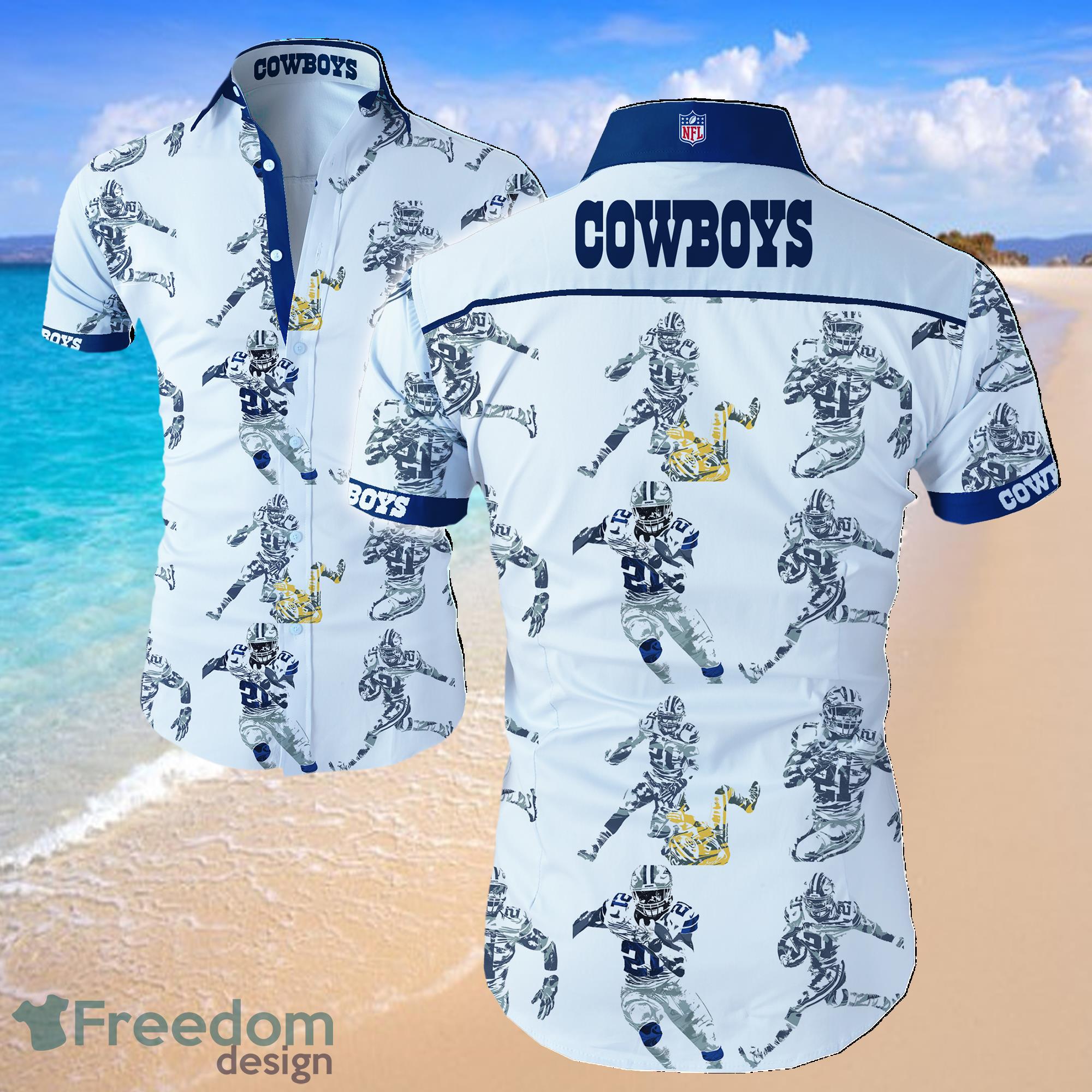 Dallas Cowboys NFL 21 Sport Hawaiian Summer Beach Shirt Full Print Product Photo 1