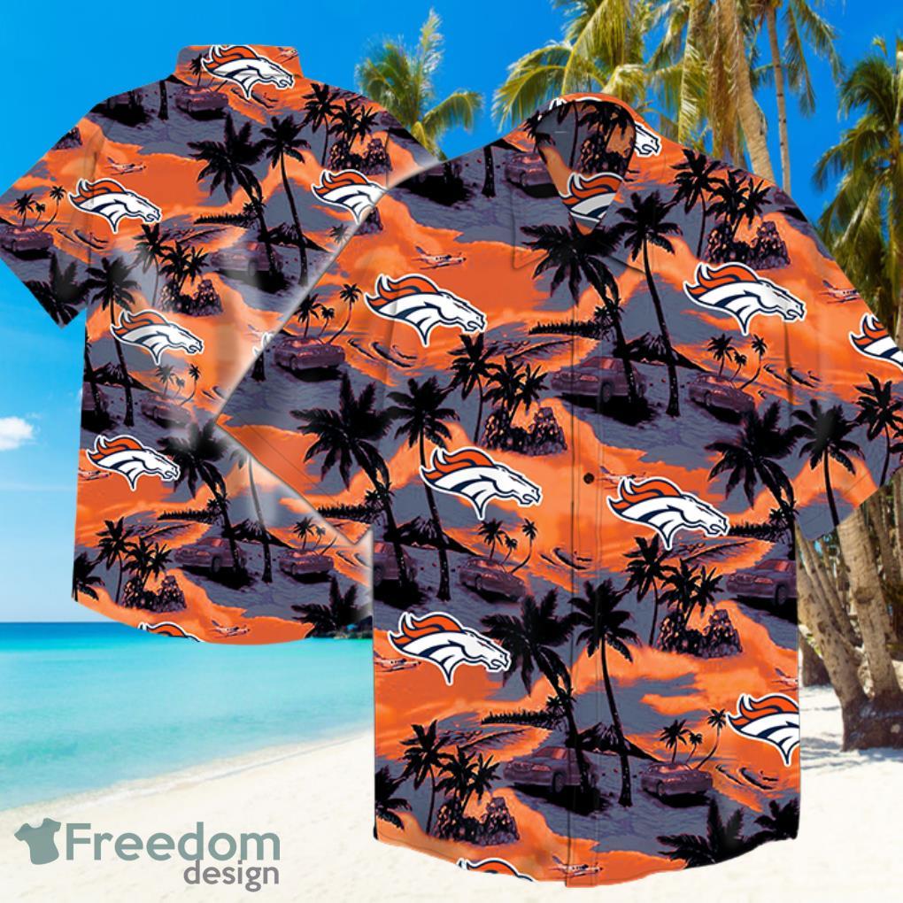Denver Broncos Logo NFL Hawaiian Summer Beach Shirt Full Print Product Photo 1