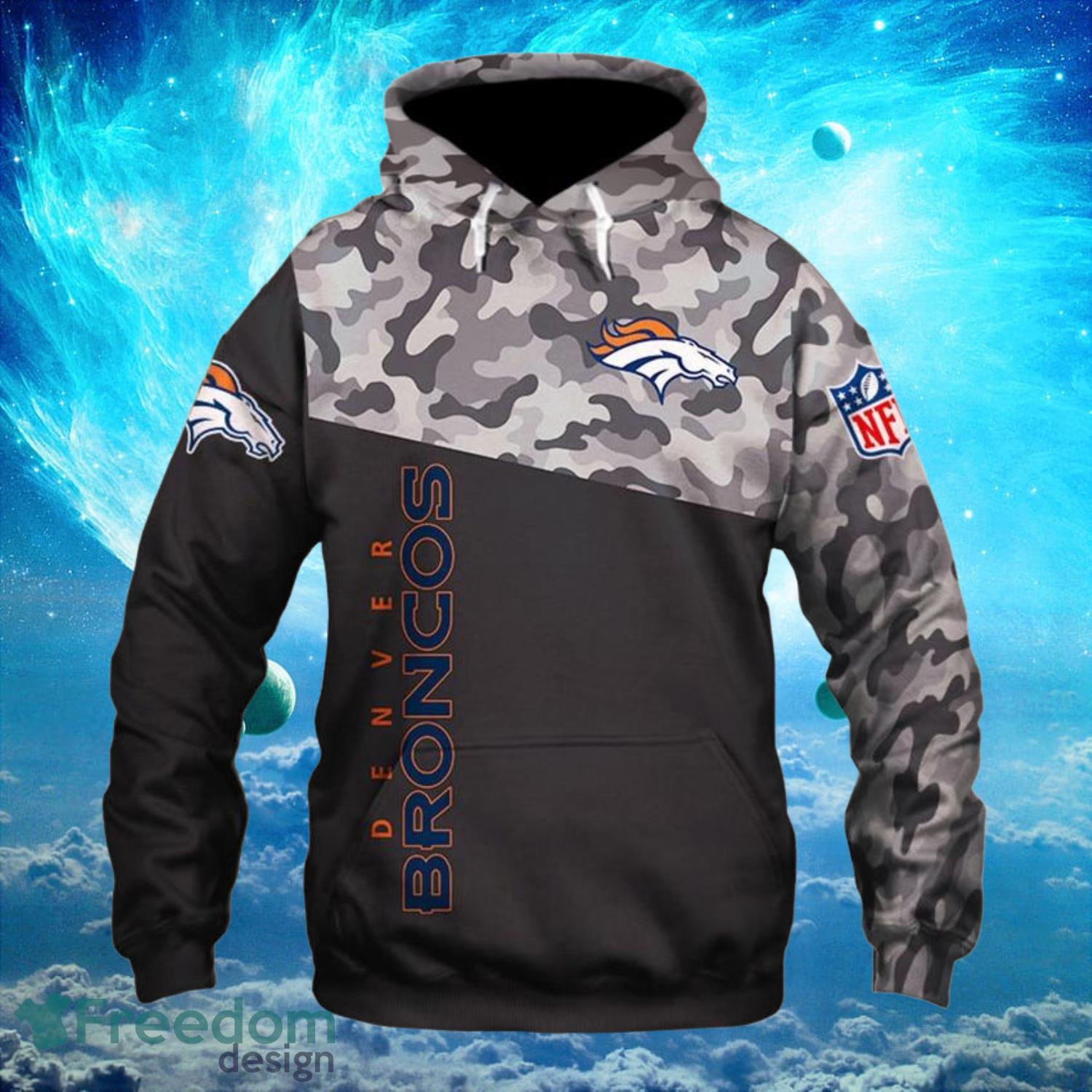 Denver Broncos Military Logo Dark Hoodies Full Over Print Product Photo 2