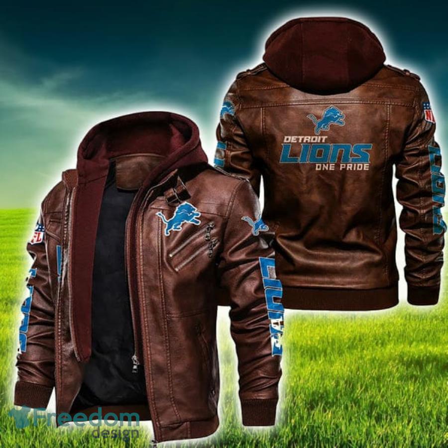 Detroit Lions Black Football NFL Leather Jacket