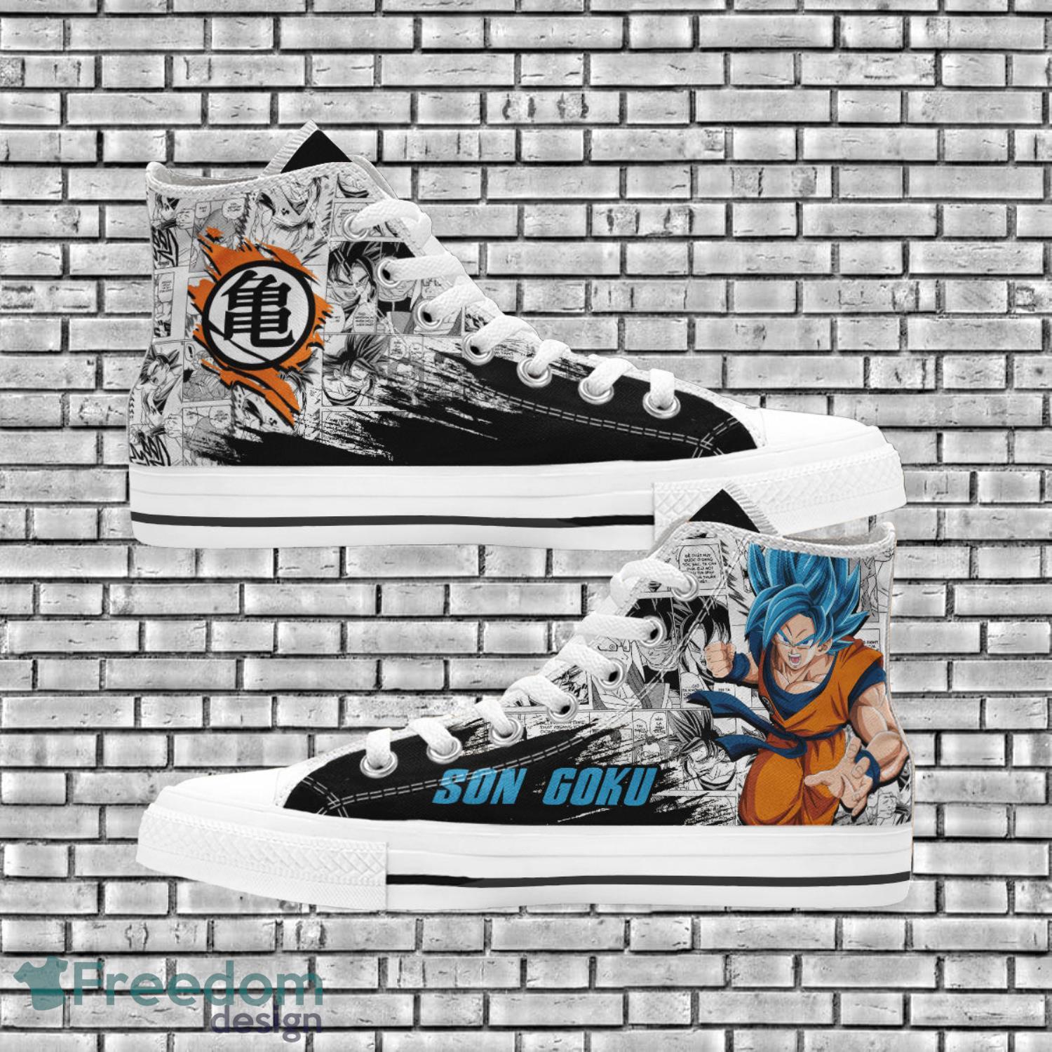 Dragon Ball Anime Fans Son Goku Super Saiyan High Top Shoes Product Photo 1