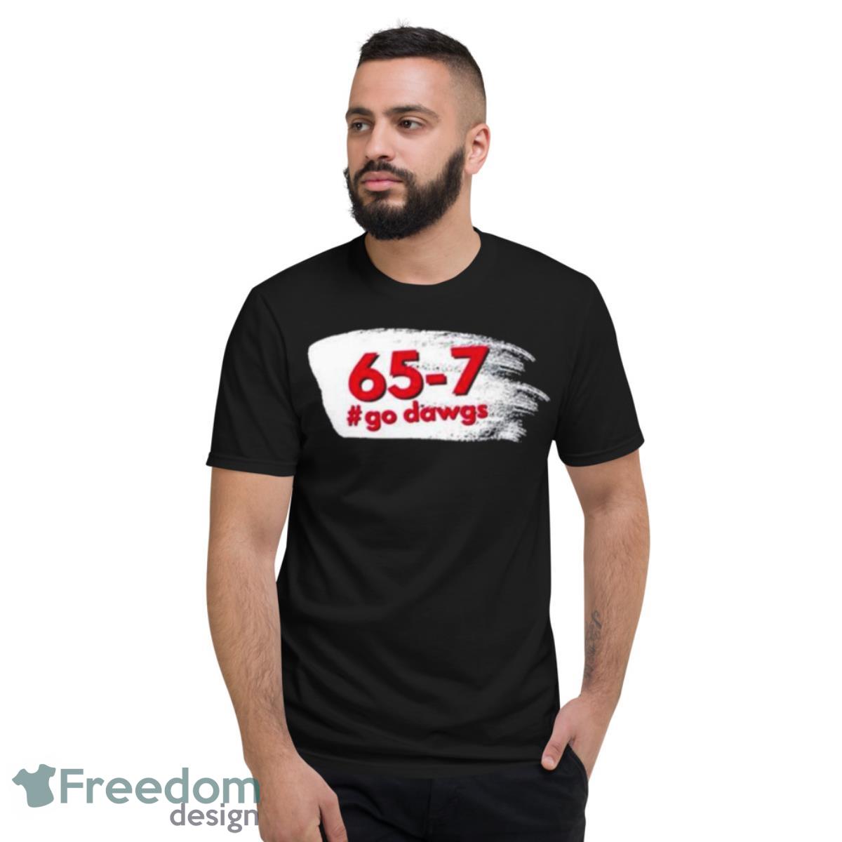 Georgia Bulldogs 65 7 Go Dawgs 2023 shirt - Short Sleeve T-Shirt