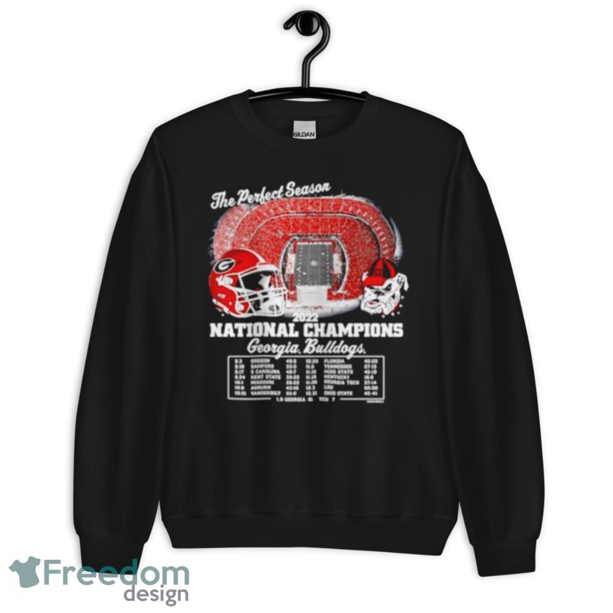 Georgia Bulldogs Back To Back College Football Playoff National Champions The Perfect Season Shirt image Georgia Bulldogs Back To Back College Football Playoff National Champions The Perfect Season Shirt - Unisex Crewneck Sweatshirt