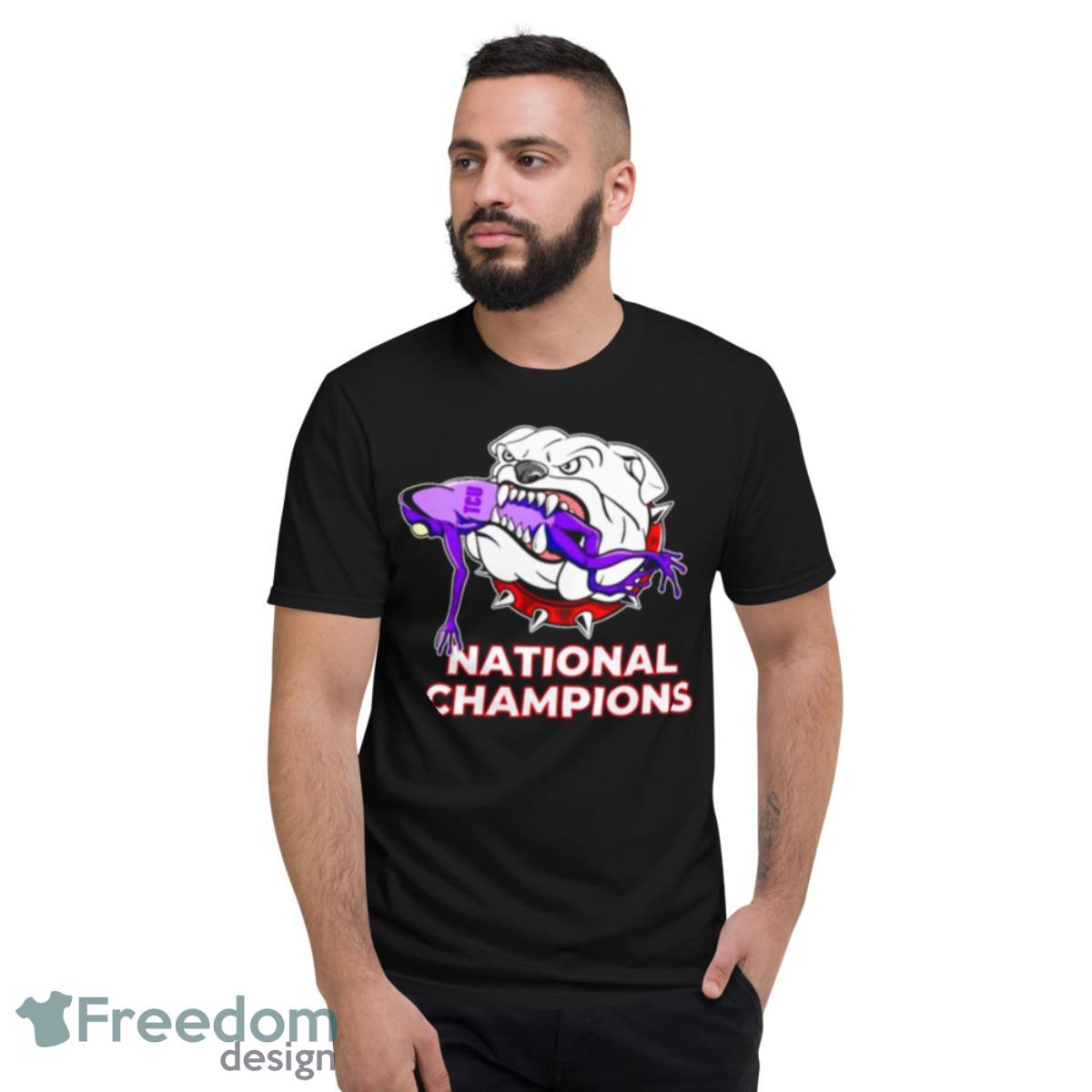 Georgia Bulldogs defeat TCU Horned Frogs national champions shirt - Short Sleeve T-Shirt