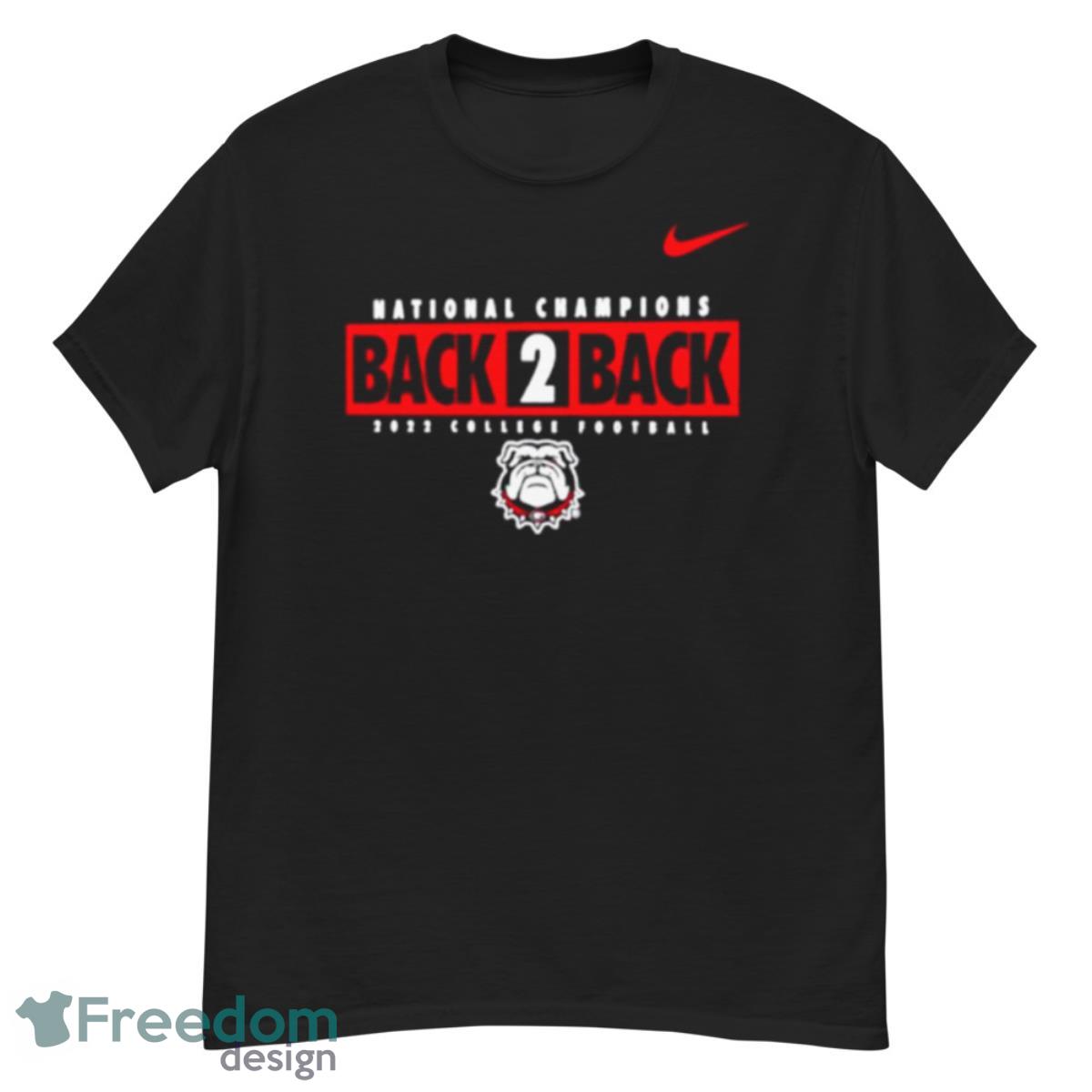 Georgia Bulldogs Nike Back To Back College Football Playoff National Champions shirt - G500 Men’s Classic T-Shirt