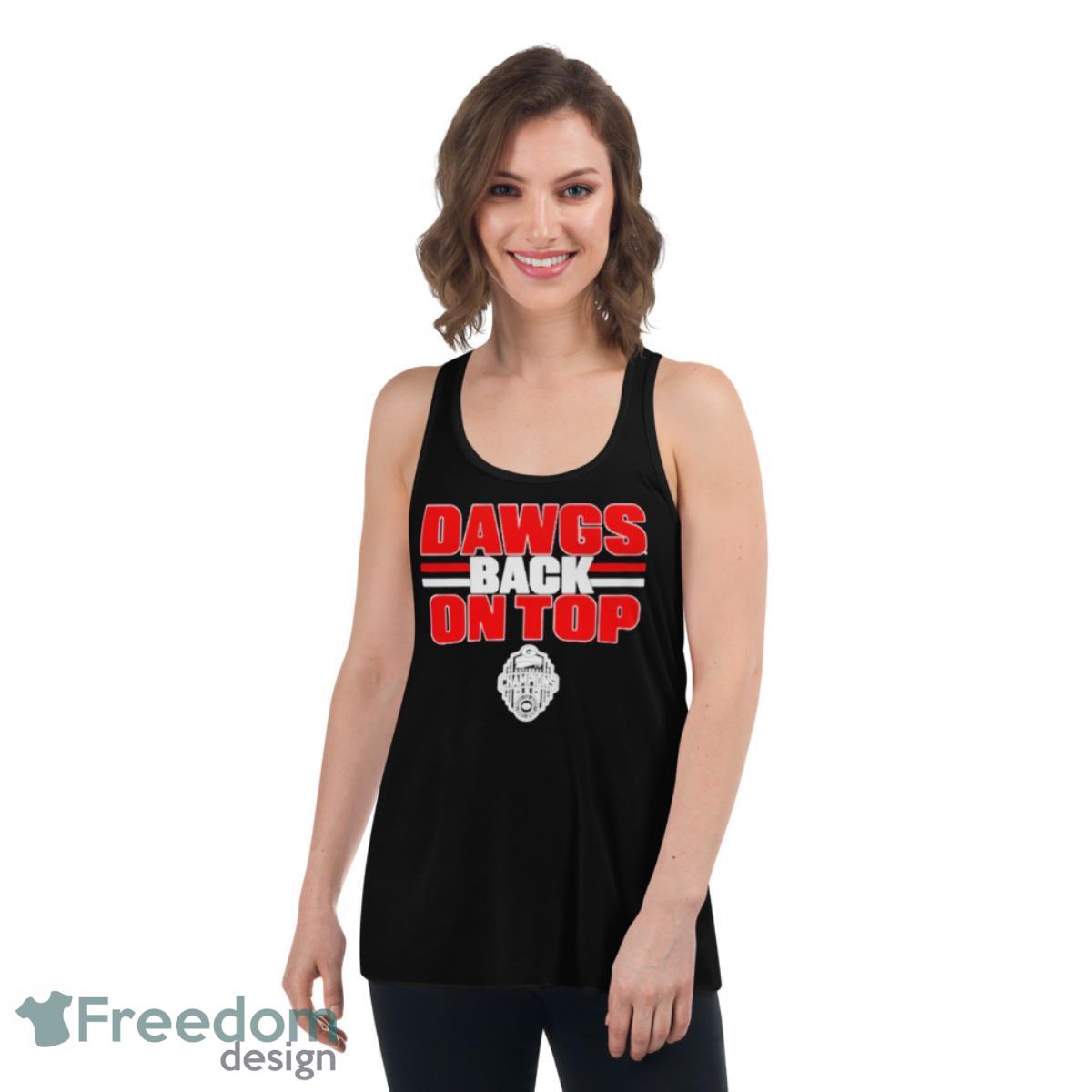 Georgia Football Dawgs Back On Top Shirt - Womens Flowy Racerback Tank Georgia Football Dawgs Back On Top Shirt - Womens Flowy Racerback Tank