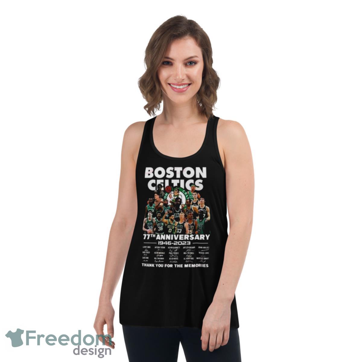 Hot Boston Celtics 77th Anniversary 1946 – 2023 Thank You For The Memories Shirt