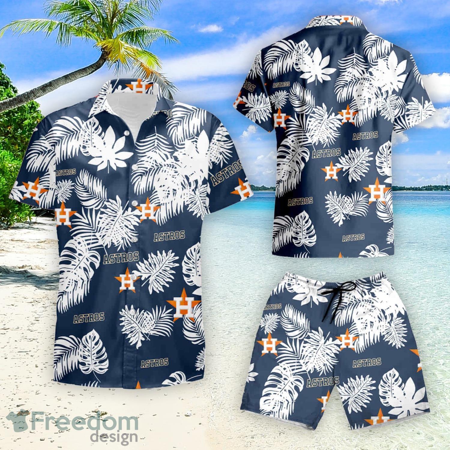 Houston Astros Tropical Flower Hawaiian Shirt And Short