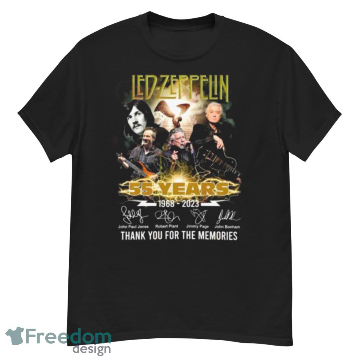 Led Zeppelin 55 Years 1968 – 2023 Thank You For The Memories Signatures Shirt - G500 Men’s Classic T-Shirt