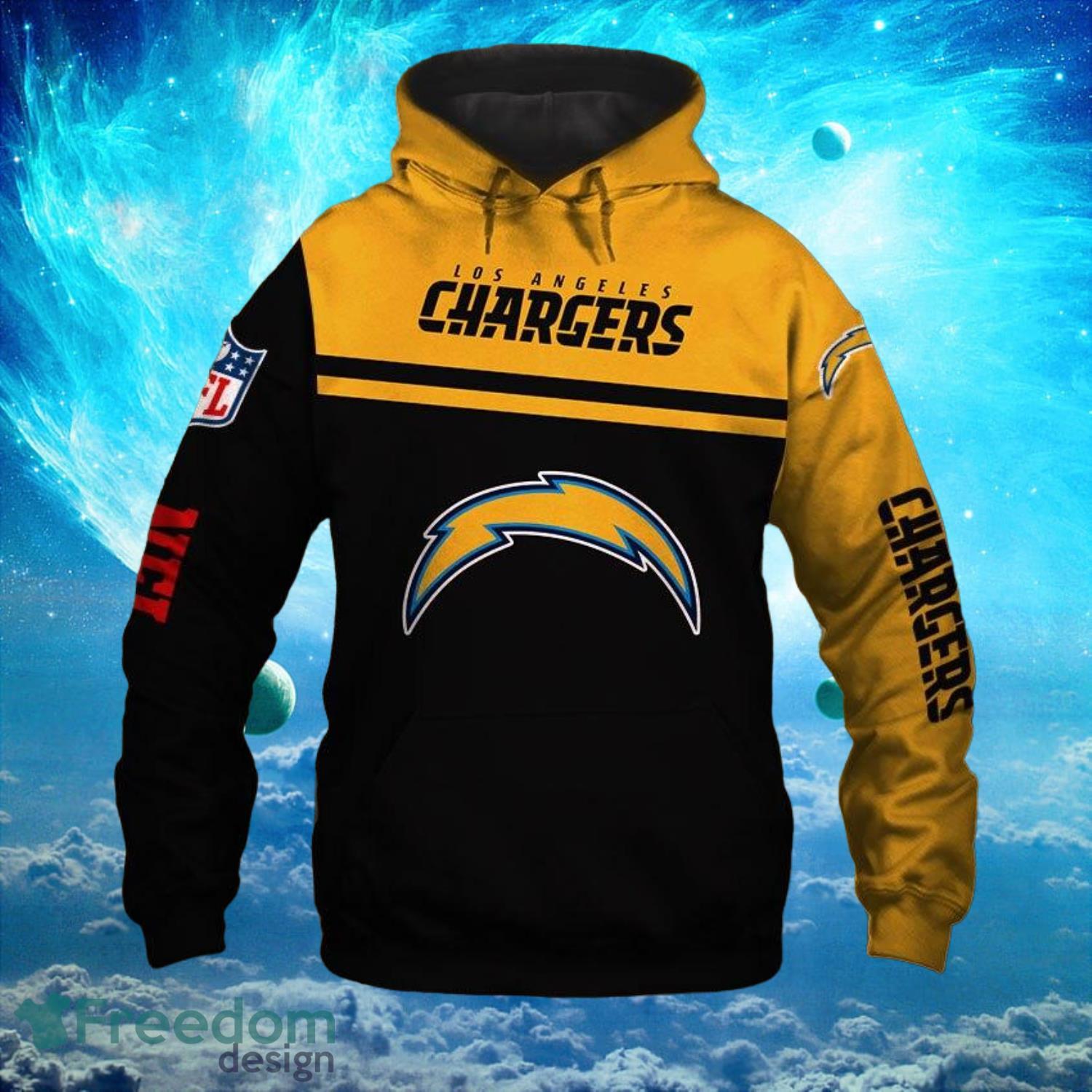 Los Angeles Chargers Logo Death Hoodies Full Over Print Product Photo 2