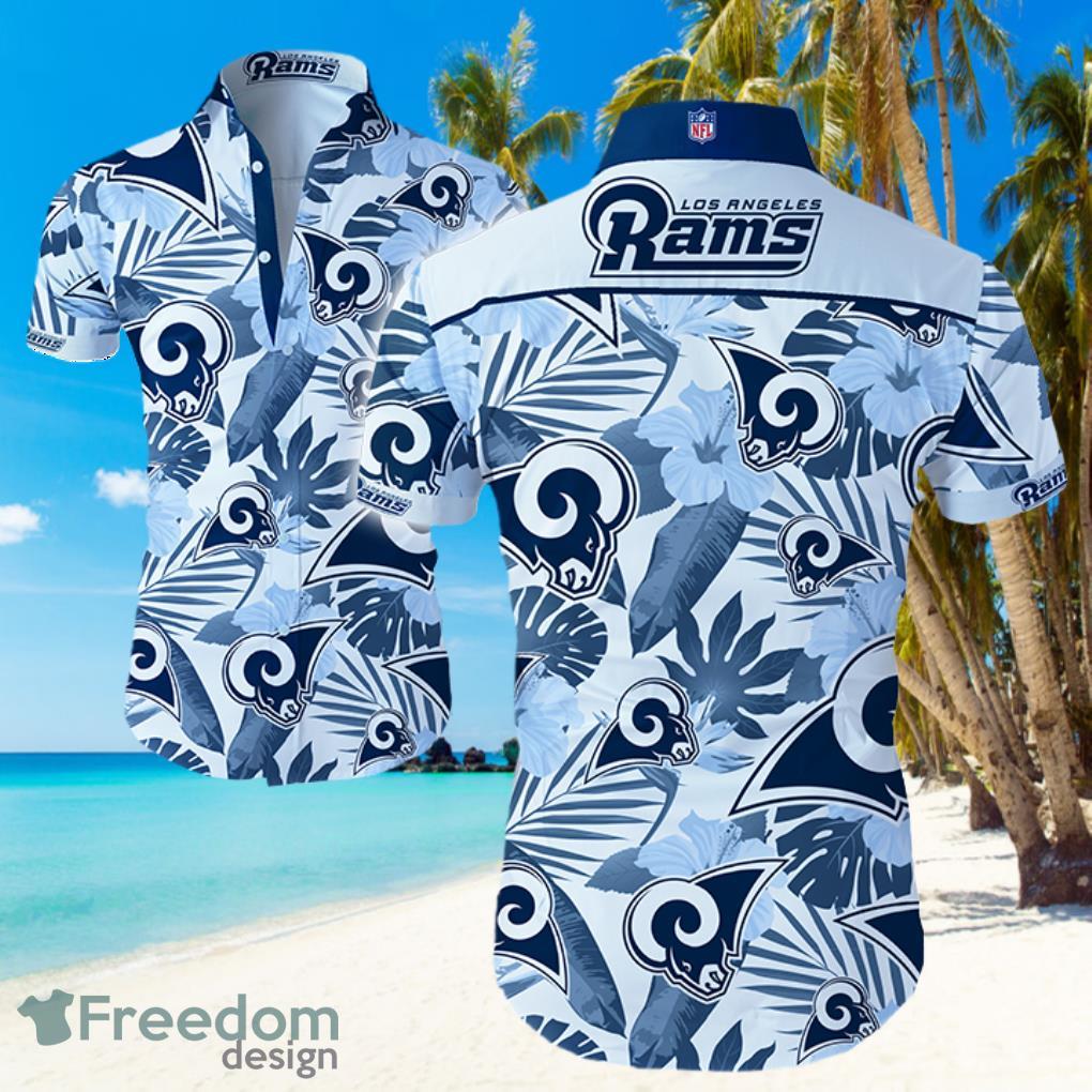 Los Angeles Rams Logo Light Shirt Hawaiian Summer Beach Shirt Full Print Product Photo 1