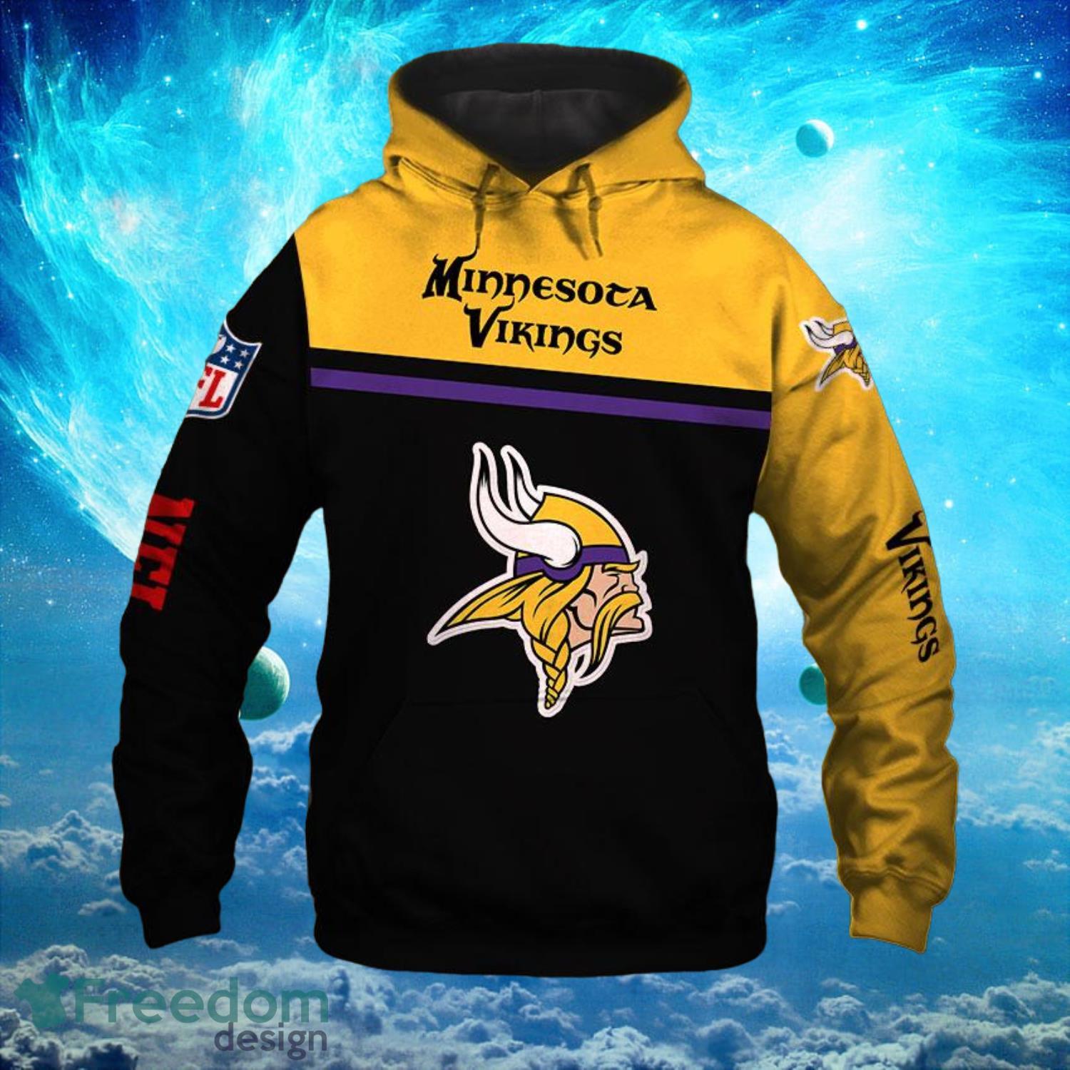 Minnesota Vikings Logo Death Hoodies Full Over Print Product Photo 1