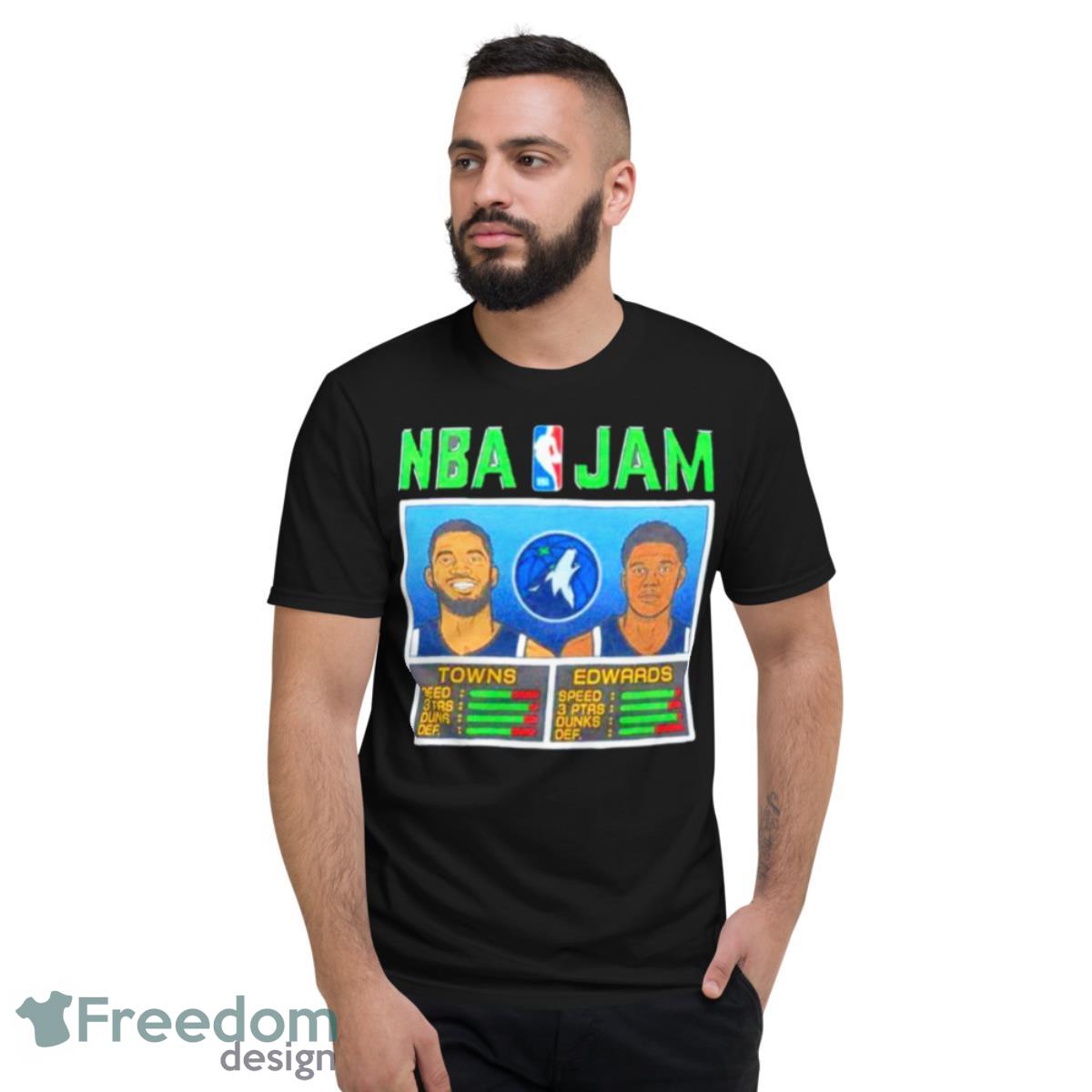 NBA Jam Towns and Edwards Minnesota Timberwolves shirt - Short Sleeve T-Shirt