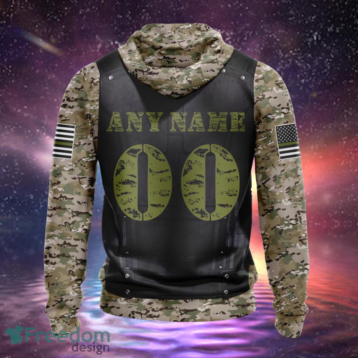 New England Patriots Custom Name & Number Camo Hoodies Full Over