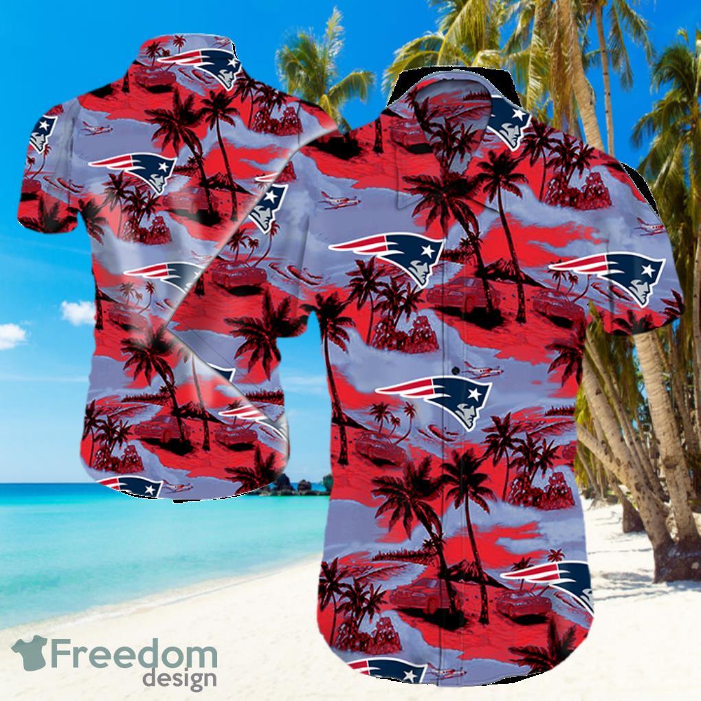 New England Patriots Logo Hawaiian Summer Beach Shirt Full Print Product Photo 1