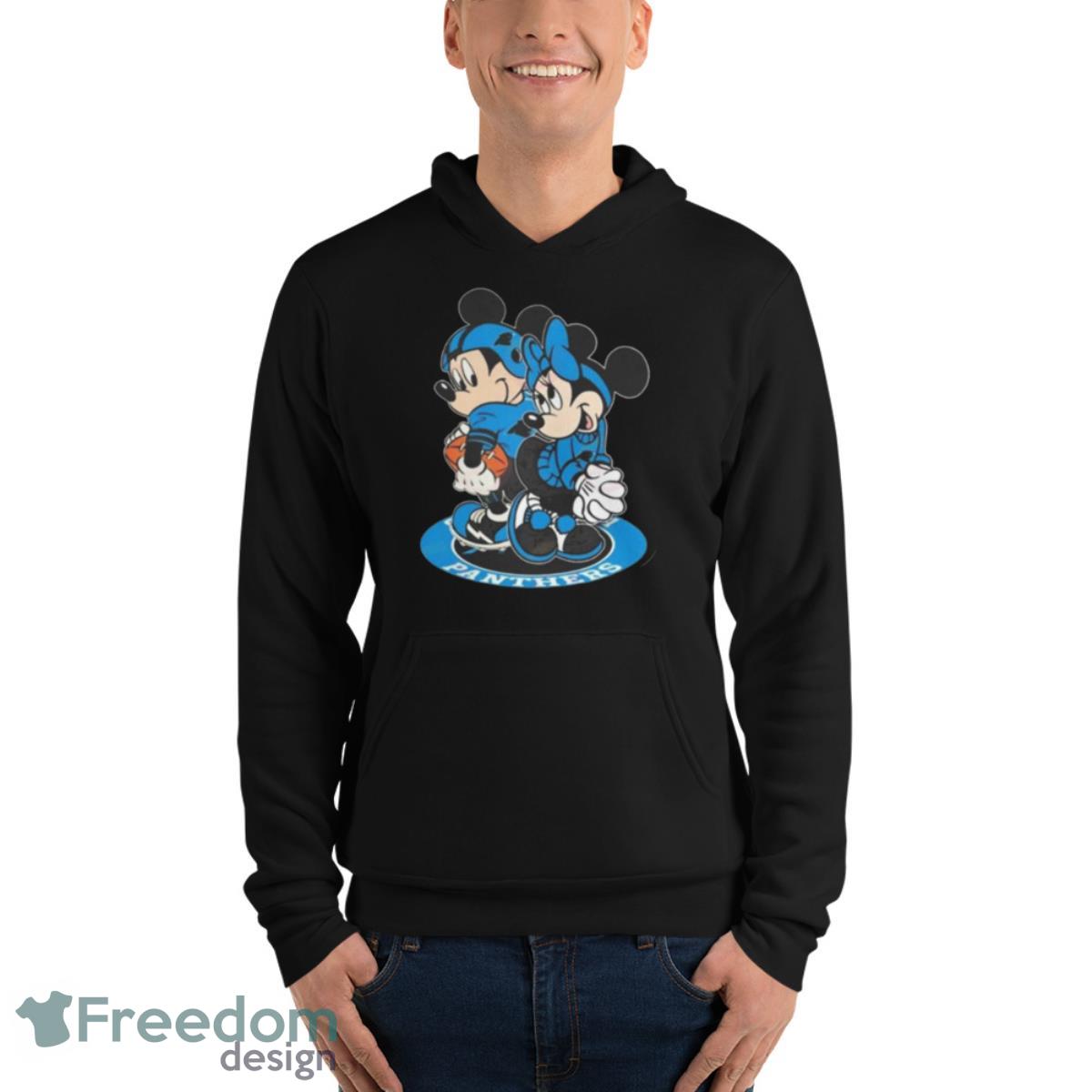 NFL Carolina Panthers Mickey Mouse And Minnie Mouse Shirt image NFL Carolina Panthers Mickey Mouse And Minnie Mouse Shirt - Unisex Fleece Pullover Hoodie
