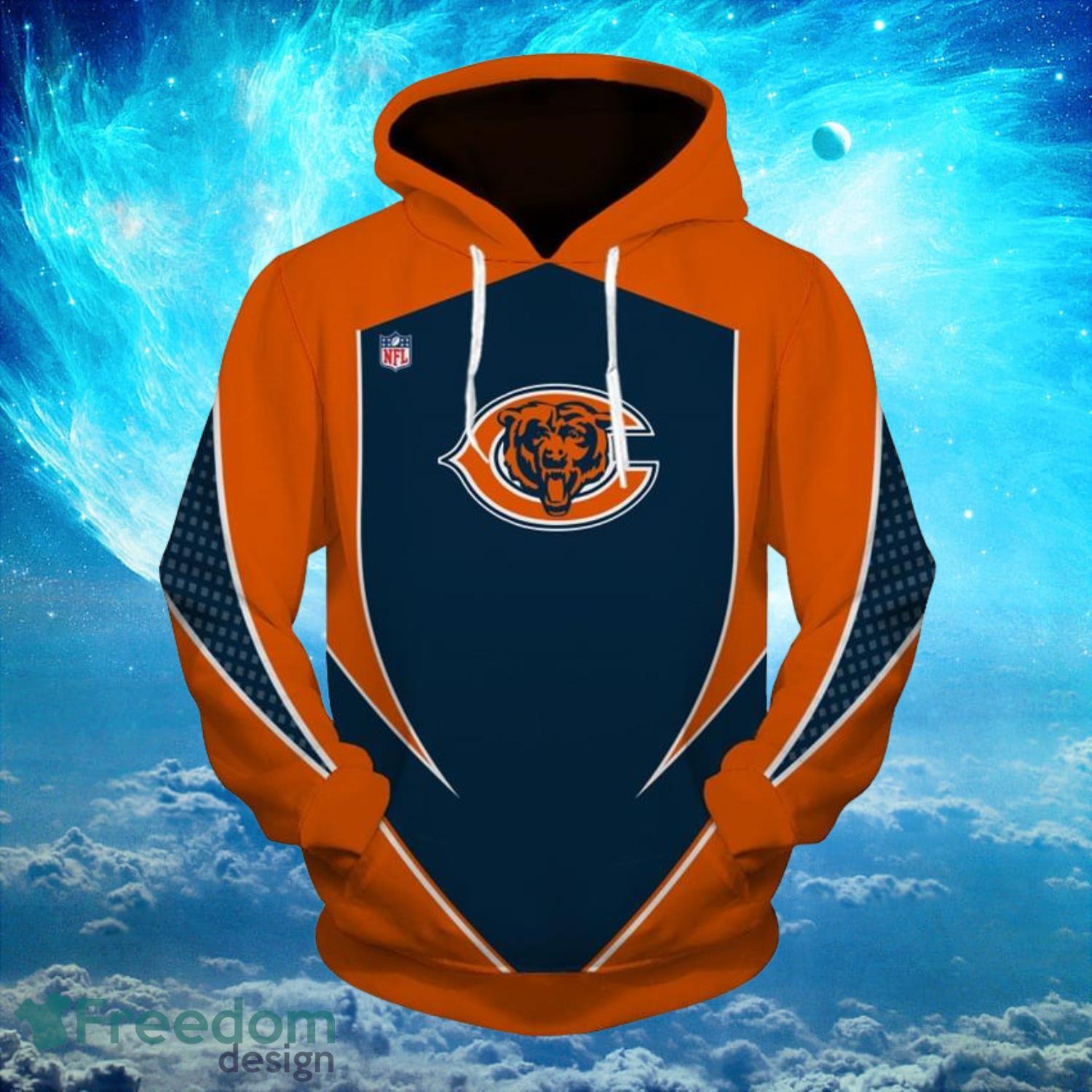 NFL Football Chicago Bears Logo Simple Hoodies Full Over Print Product Photo 1