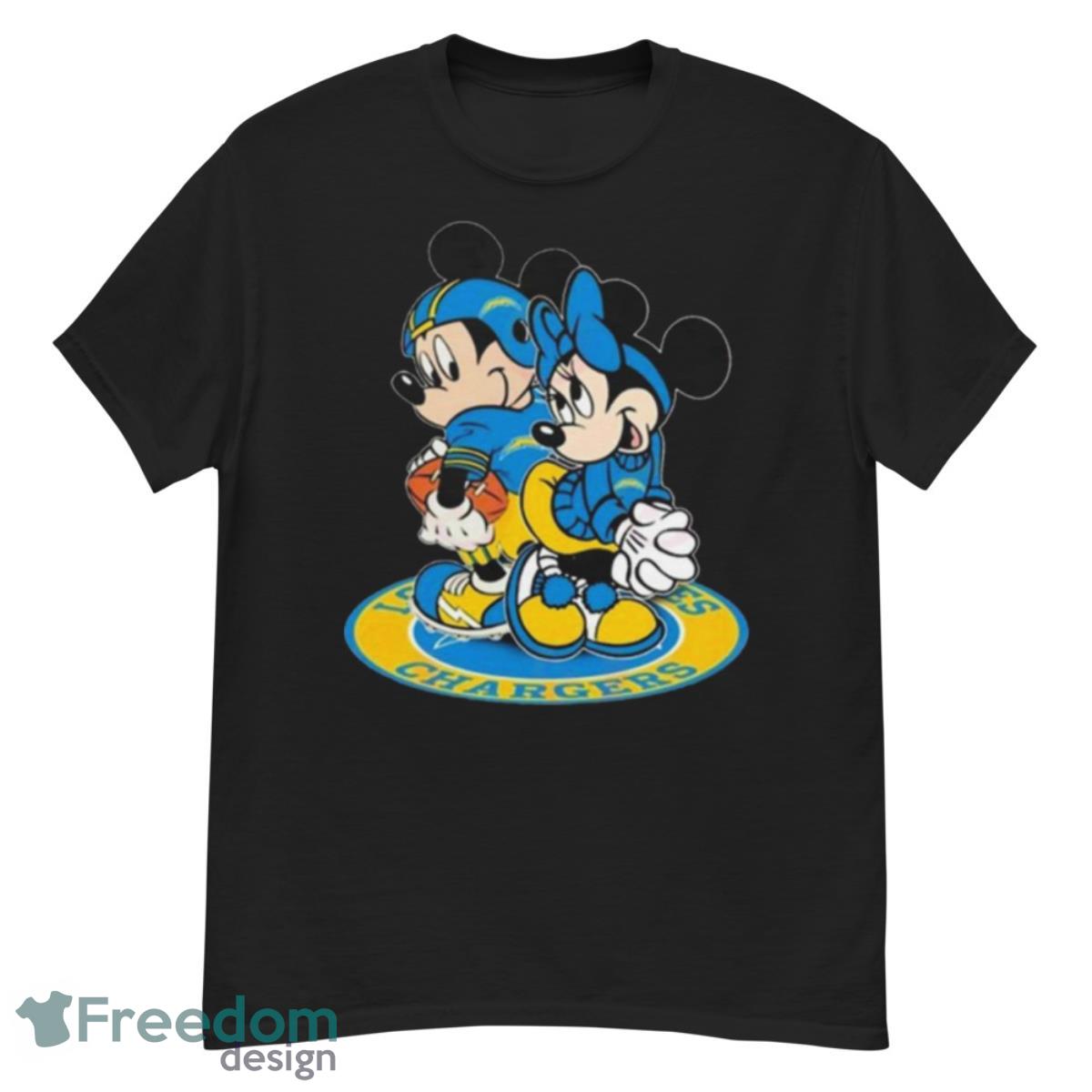 NFL Los Angeles Chargers Mickey Mouse And Minnie Mouse Shirt - G500 Men’s Classic T-Shirt