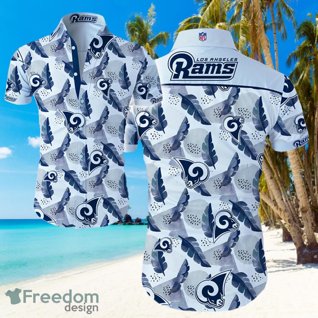 NFL Los Angeles Rams Logo Hawaiian Summer Beach Shirt Full Print Product Photo 1